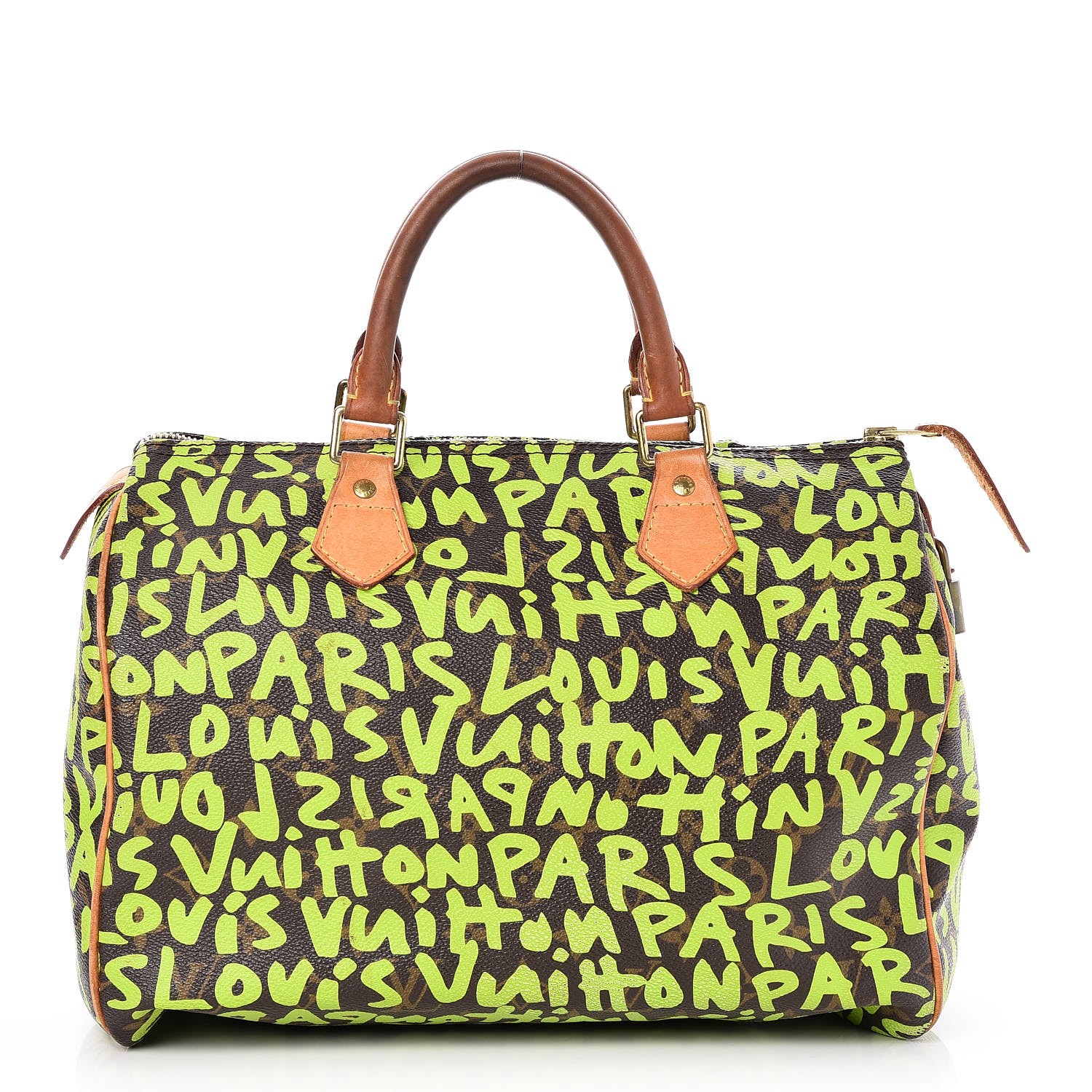 LOUIS VUITTON Monogram Graffiti Speedy 30 Hand Bag Orange M93705