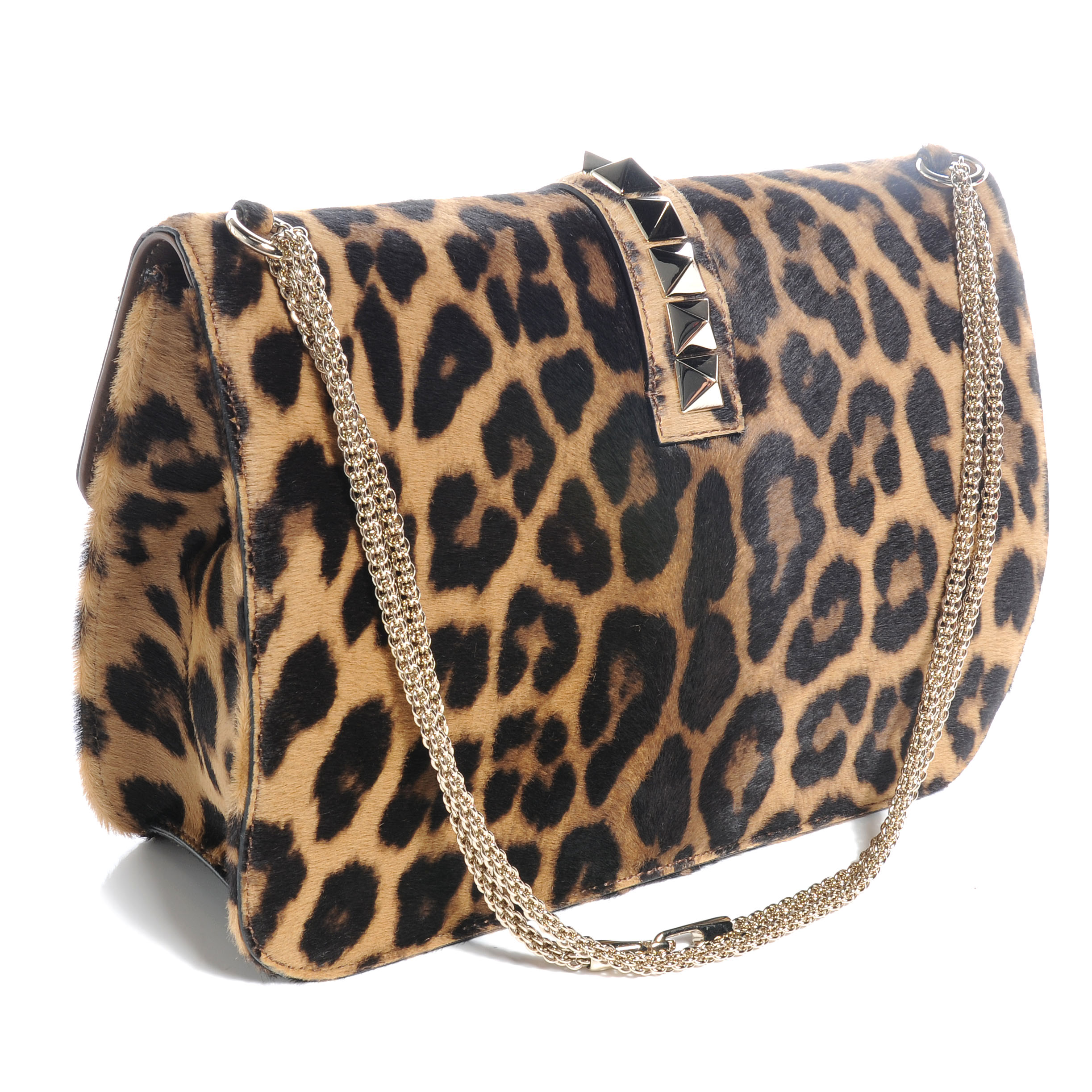 valentino leopard rockstud bag