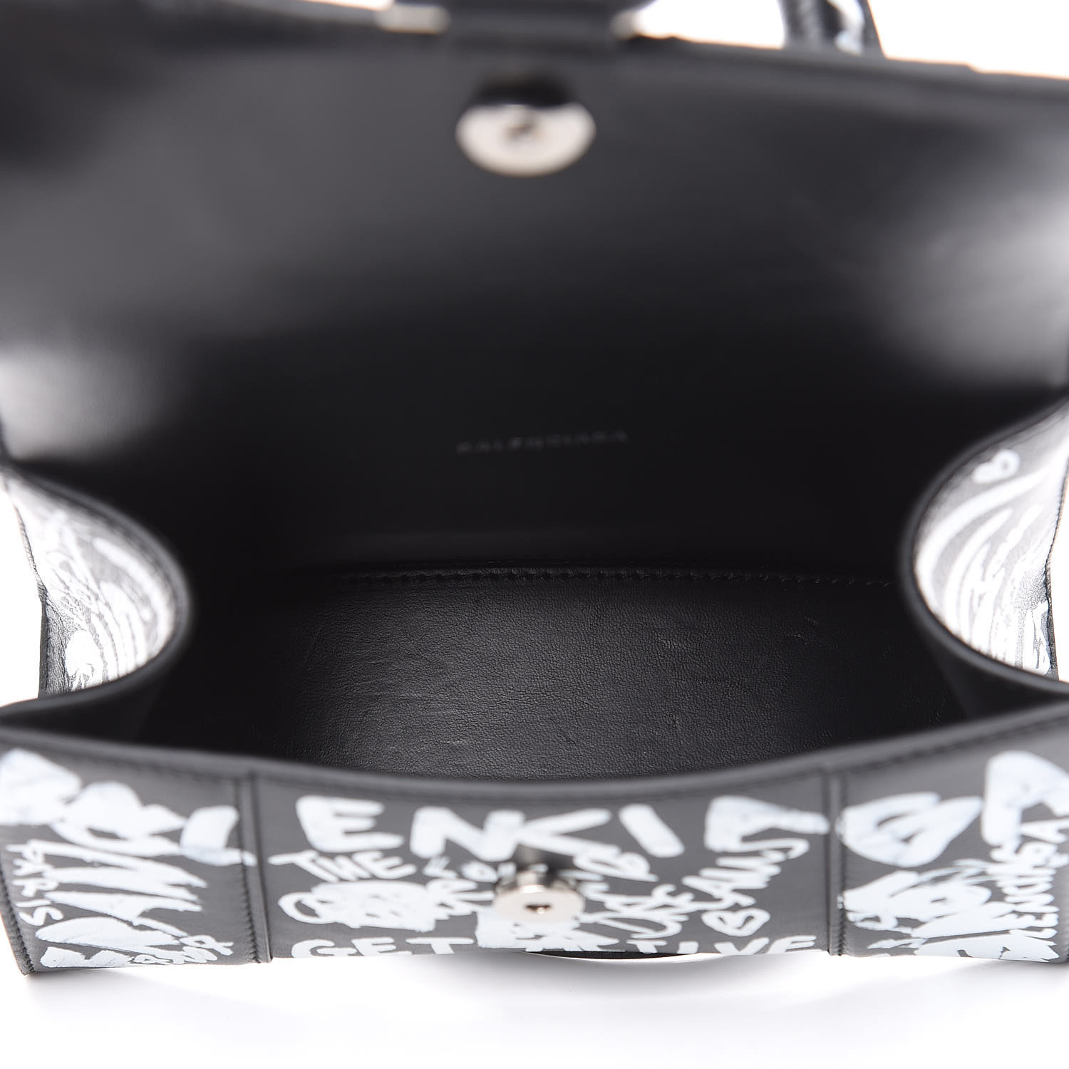 balenciaga graffiti hourglass bag