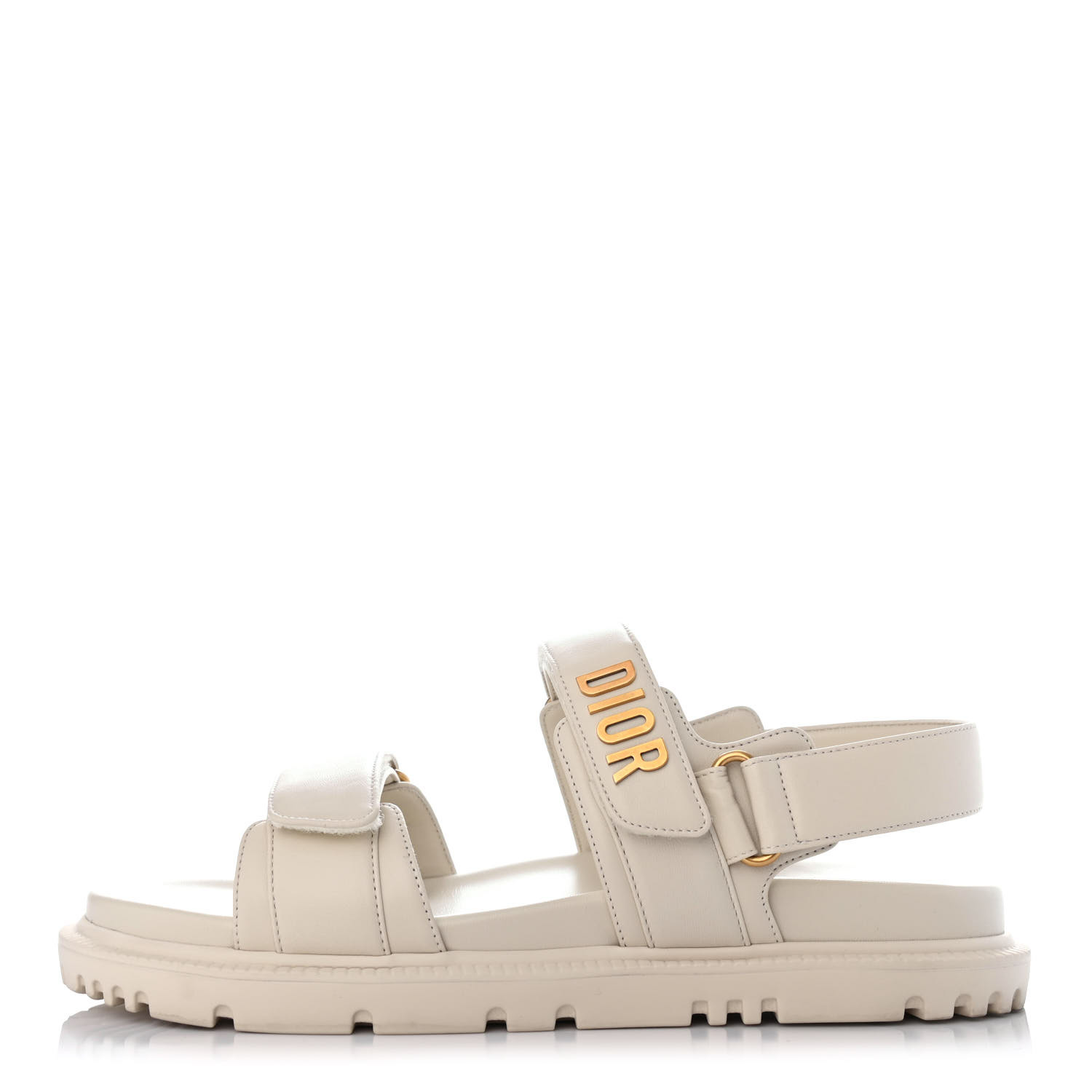 CHRISTIAN DIOR Lambskin Dioract Sandals 39 White 814672 | FASHIONPHILE