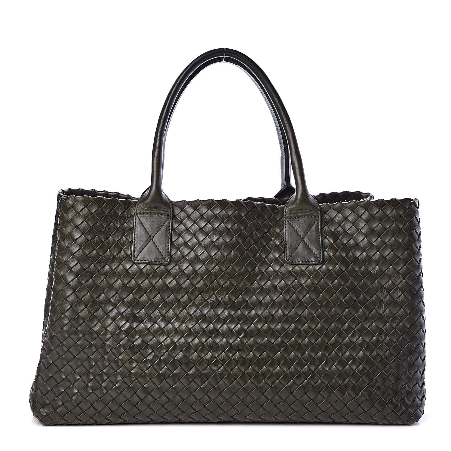 BOTTEGA VENETA Nappa Intrecciato Medium Cabat Kaki Fondente 456683