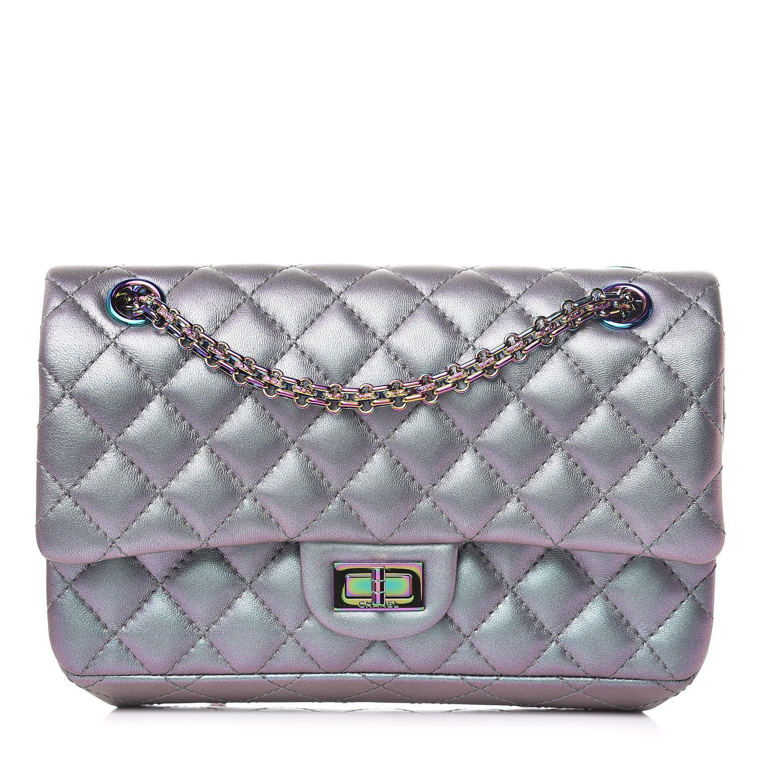 chanel iridescent lambskin quilted bag