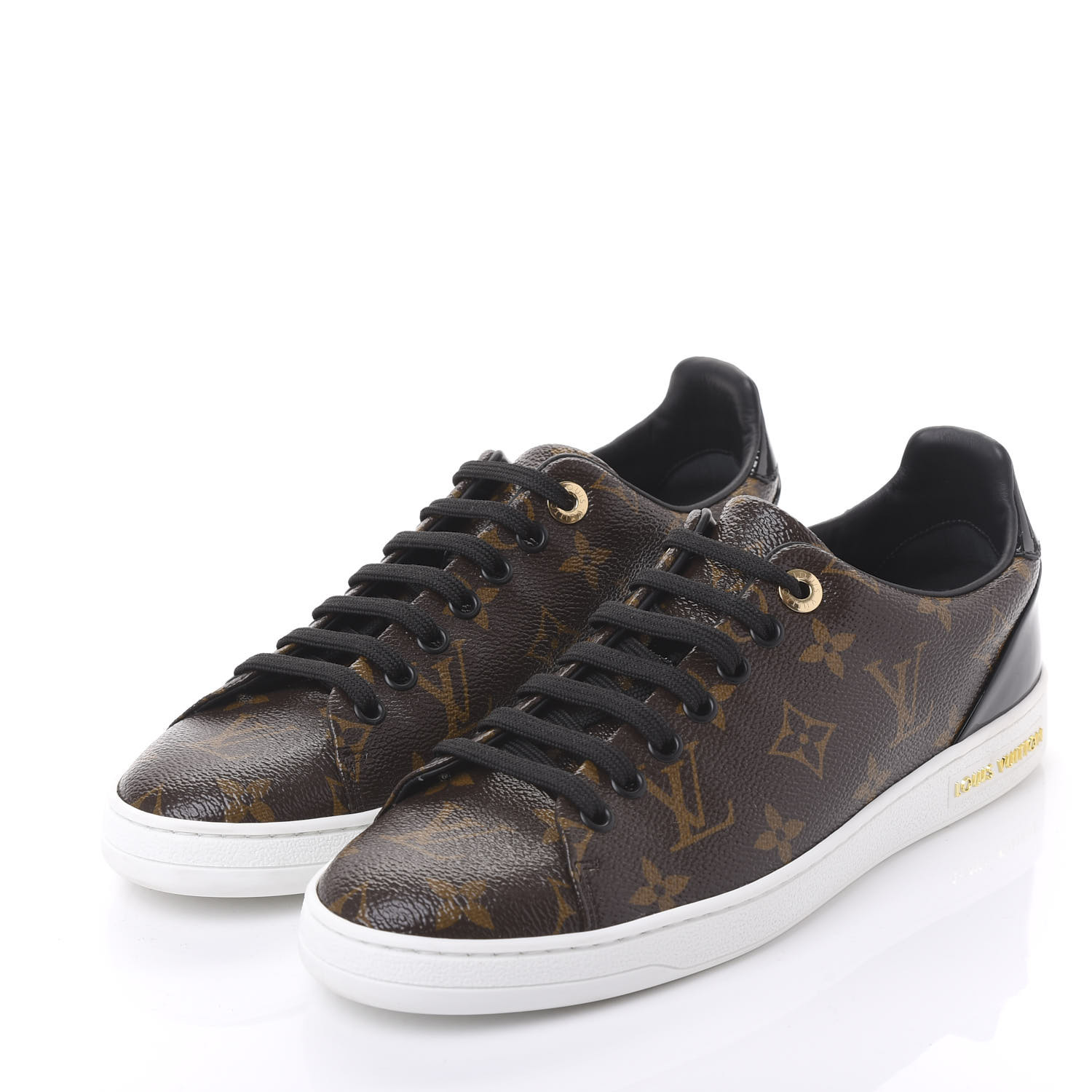 LOUIS VUITTON Patent Monogram Frontrow Sneakers 37.5 594800 | FASHIONPHILE