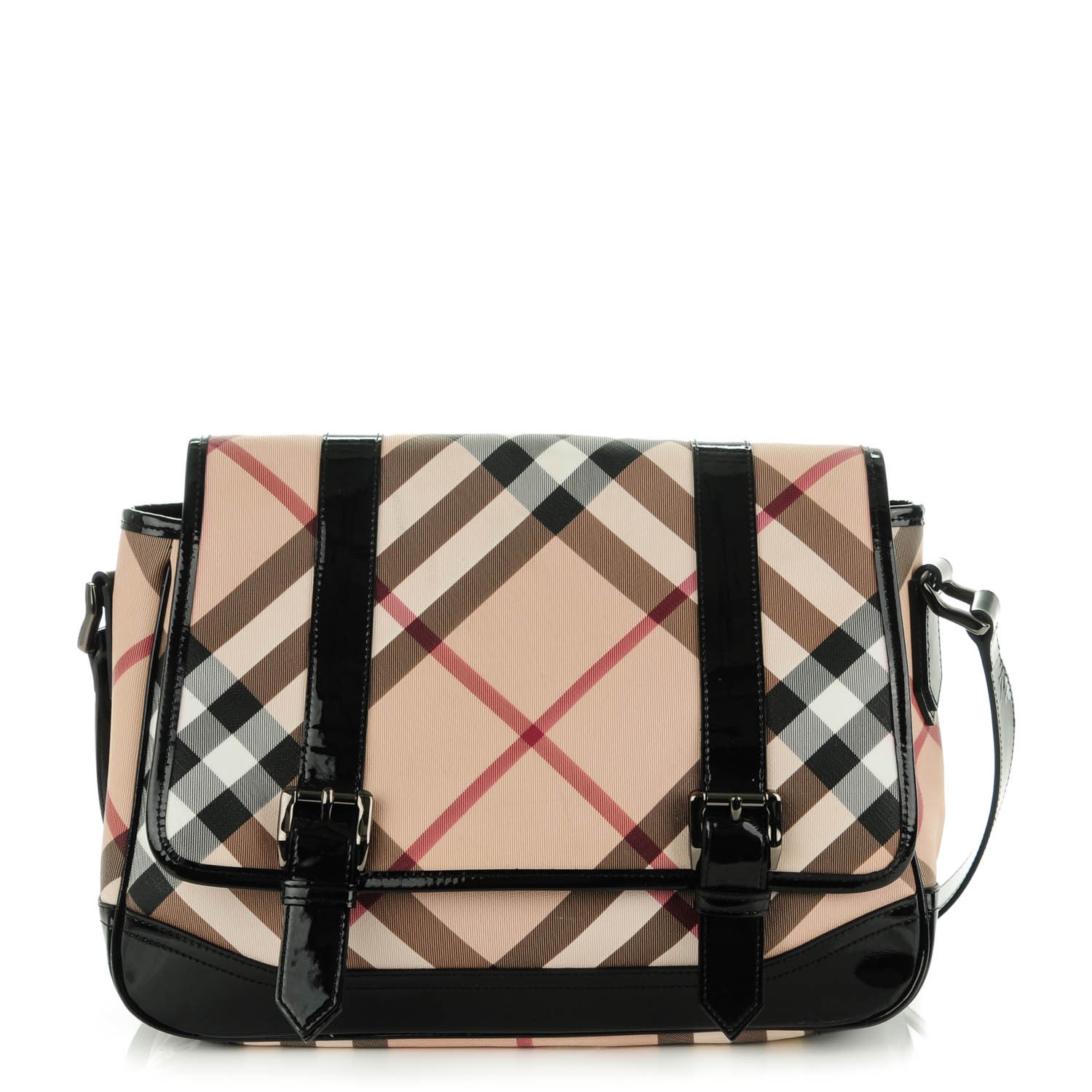 burberry check messenger bag