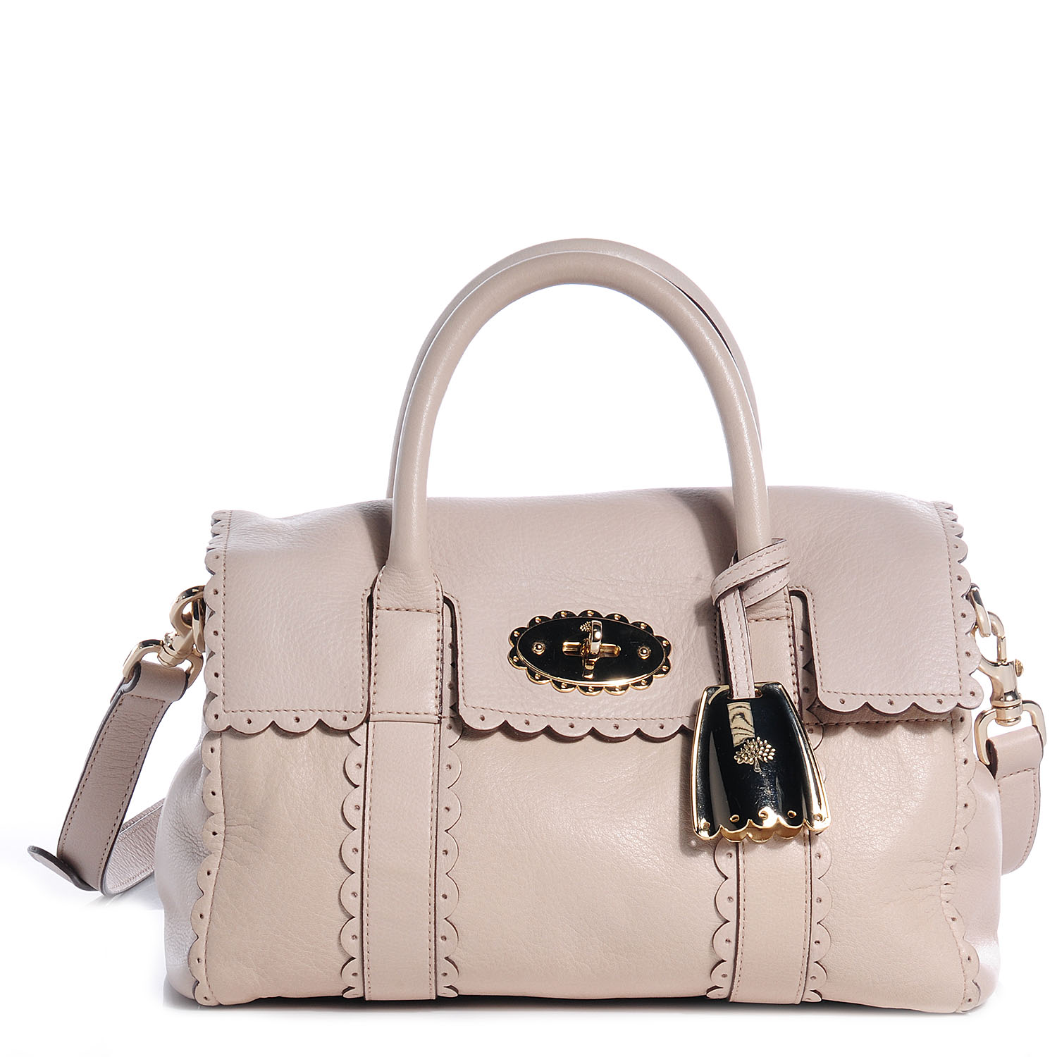 beige bayswater pebbled leather bag