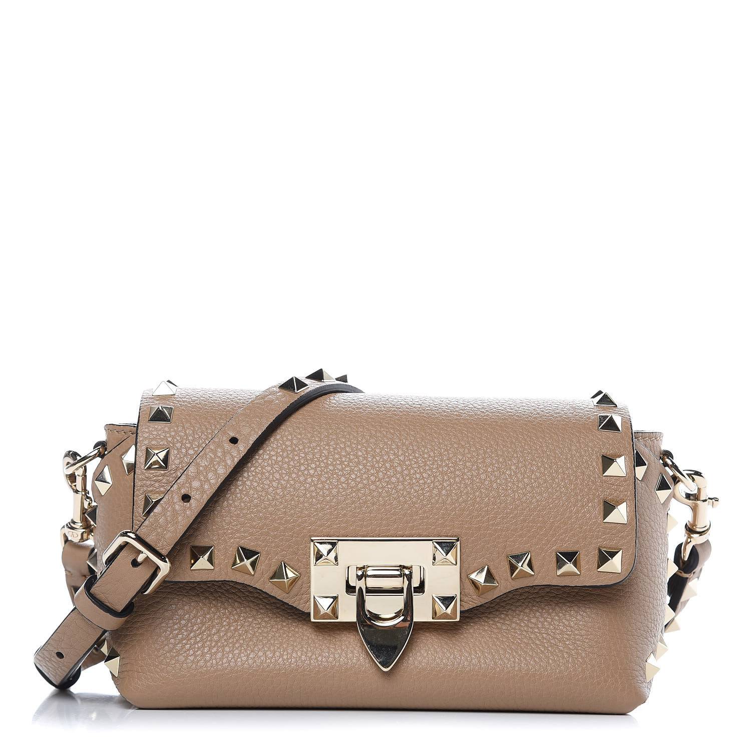 rockstud mini calfskin leather crossbody