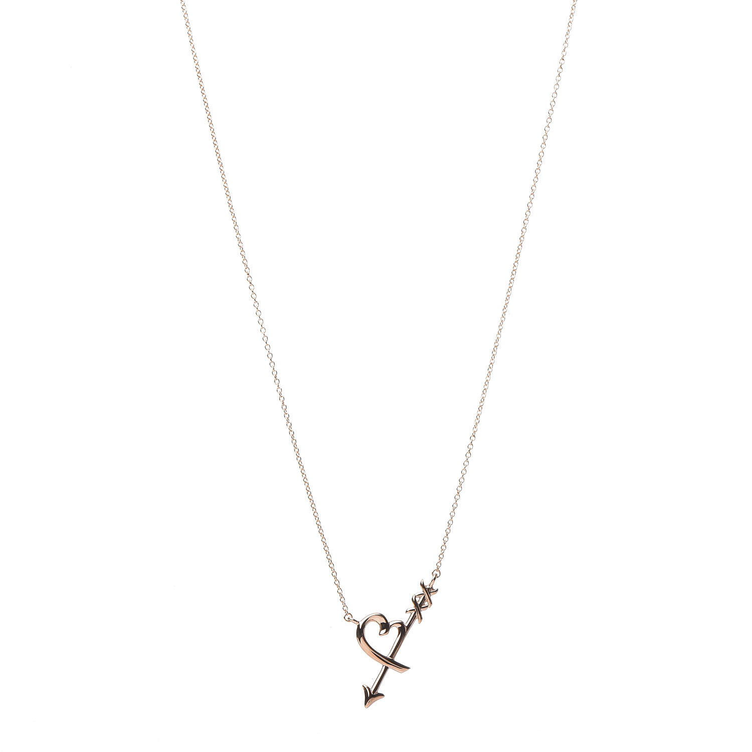 tiffany arrow necklace rose gold