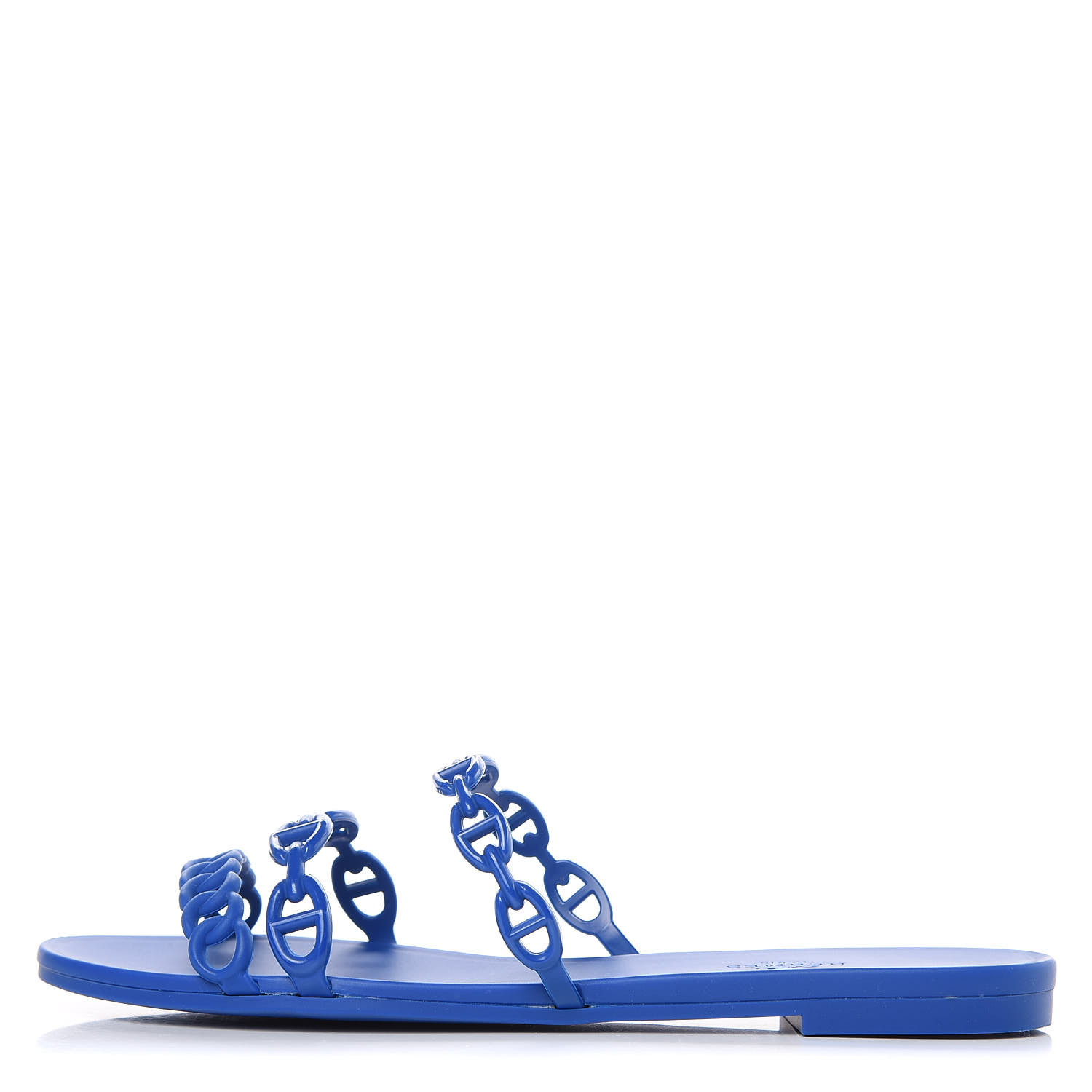 Hermes Rubber Chaine D Ancre Rivage Sandals 39 Bleu Smalt 41