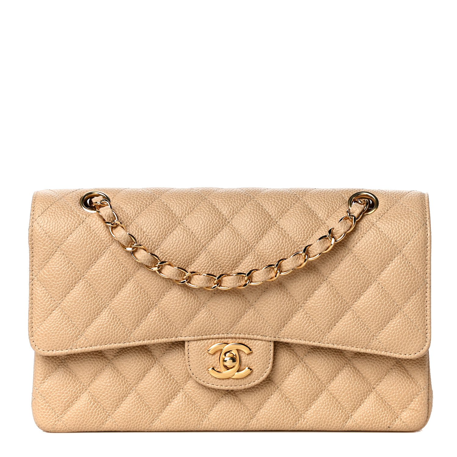 chanel beige clair caviar medium