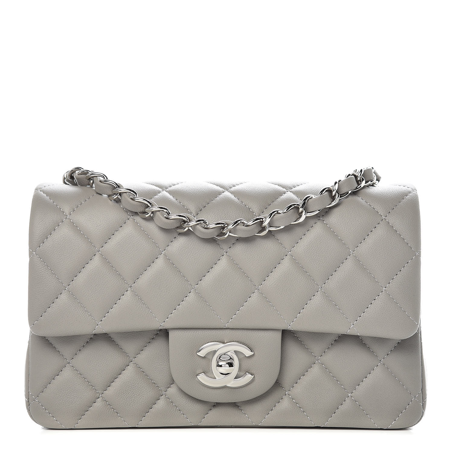 chanel grey handbag