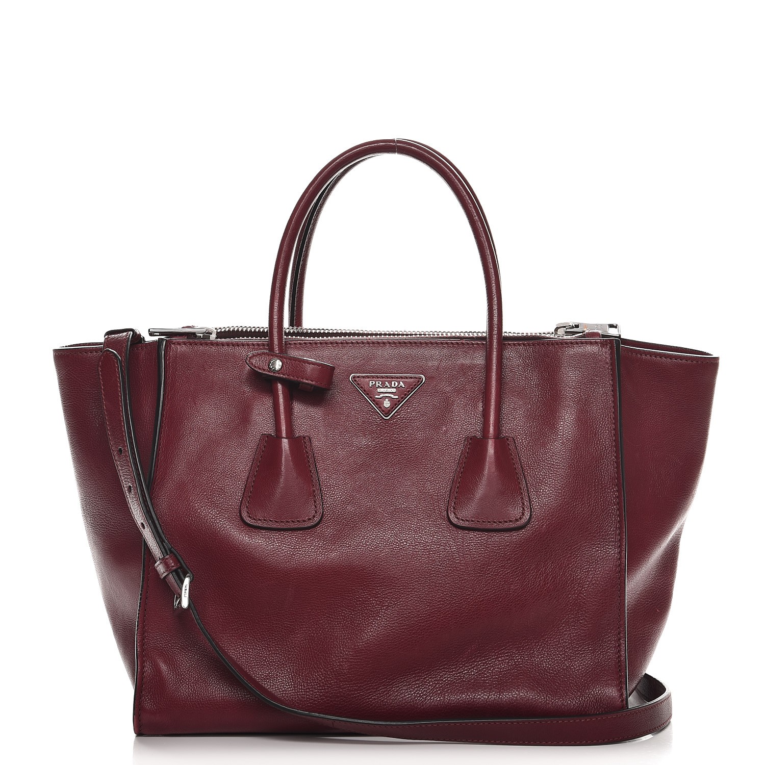 prada glace calf tote