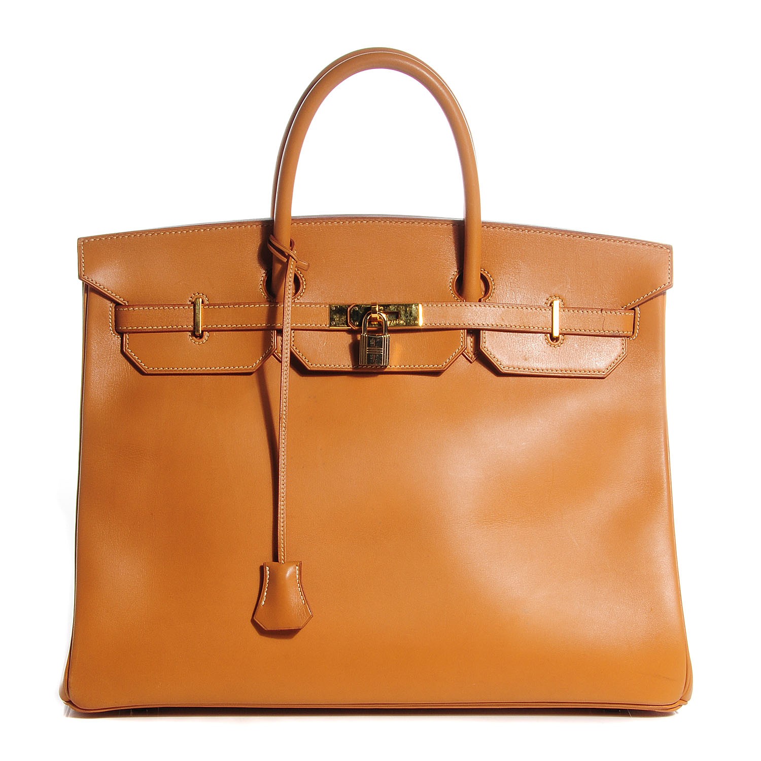 HERMES Vache Natural Birkin 40 Gold 99085