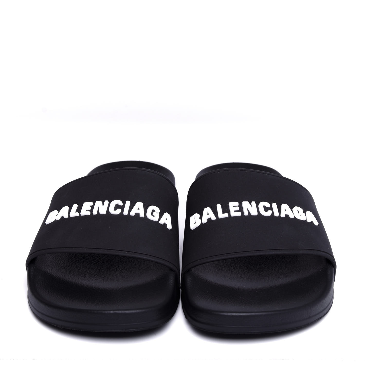 womens black balenciaga slides