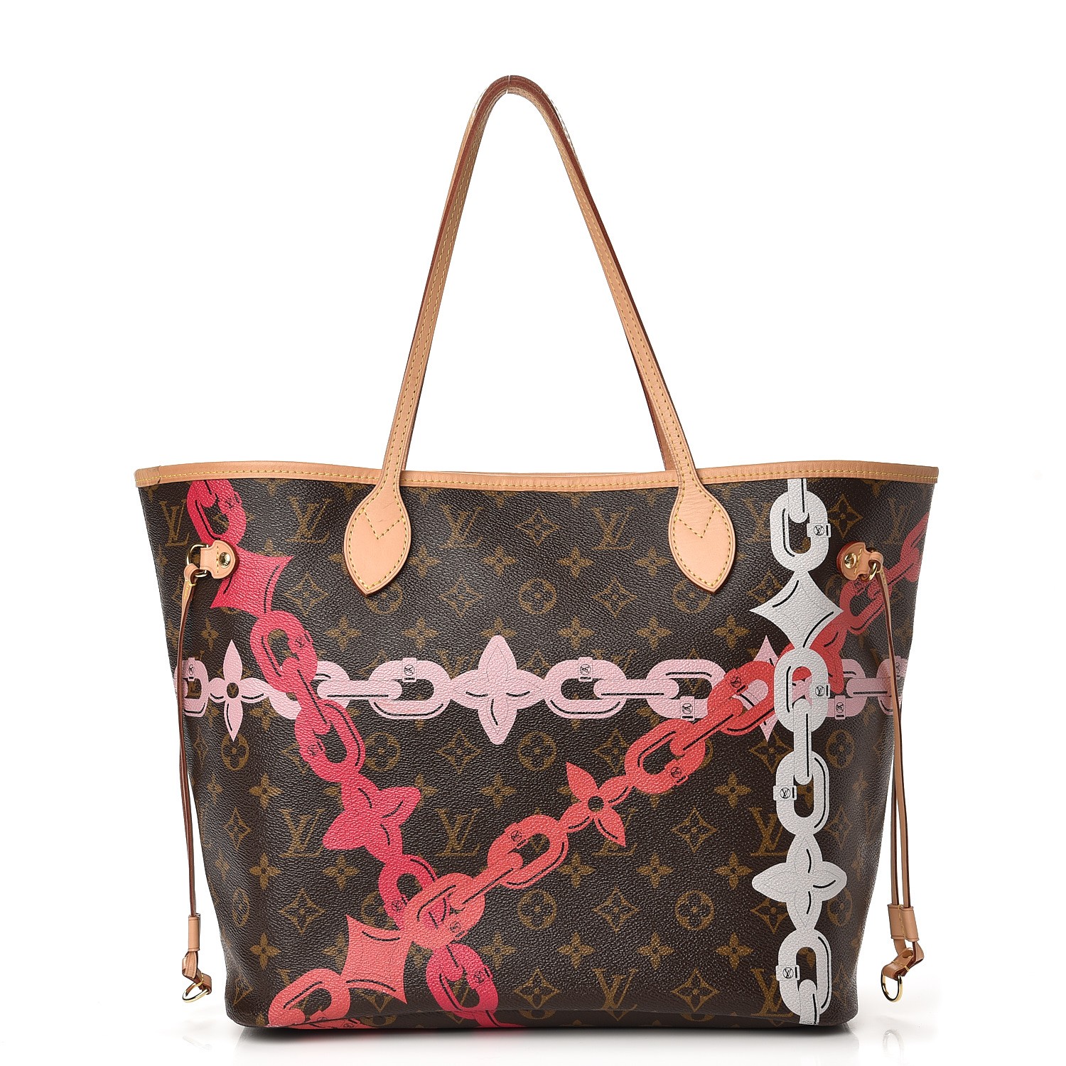 Louis Vuitton Monogram Canvas Rose Ballerine Neverfull MM NM Bag