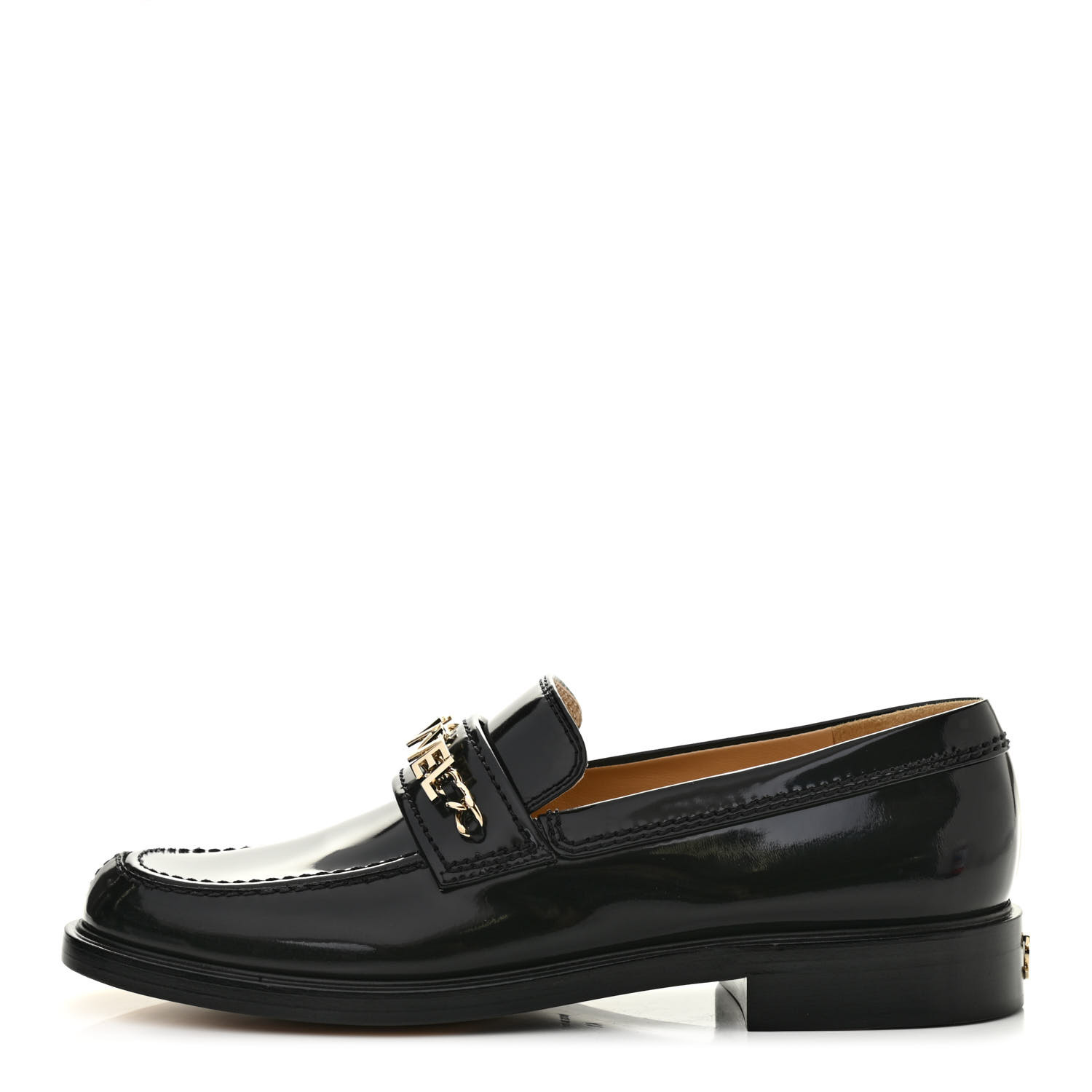 chanel shiny calfskin loafers