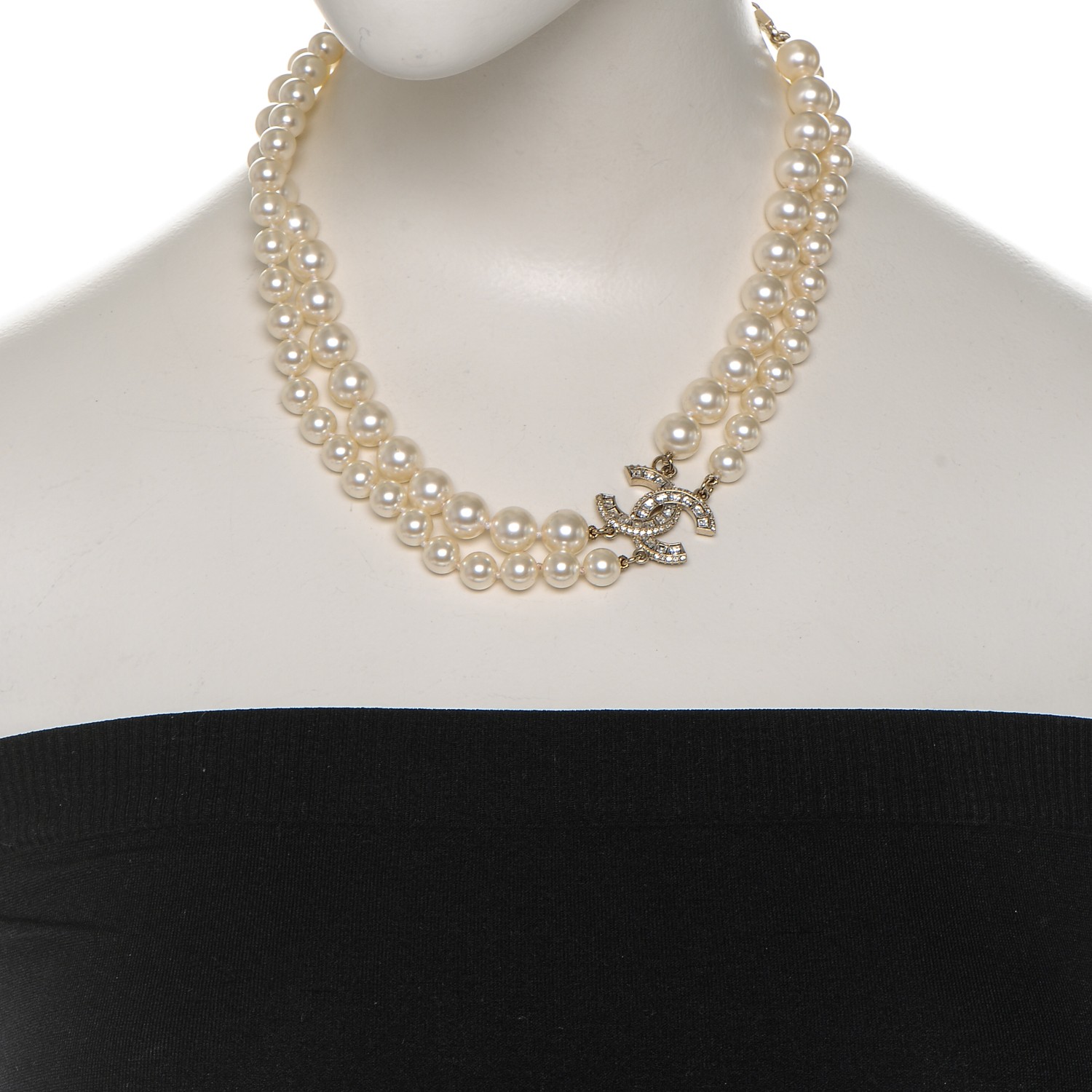 chanel double strand necklace