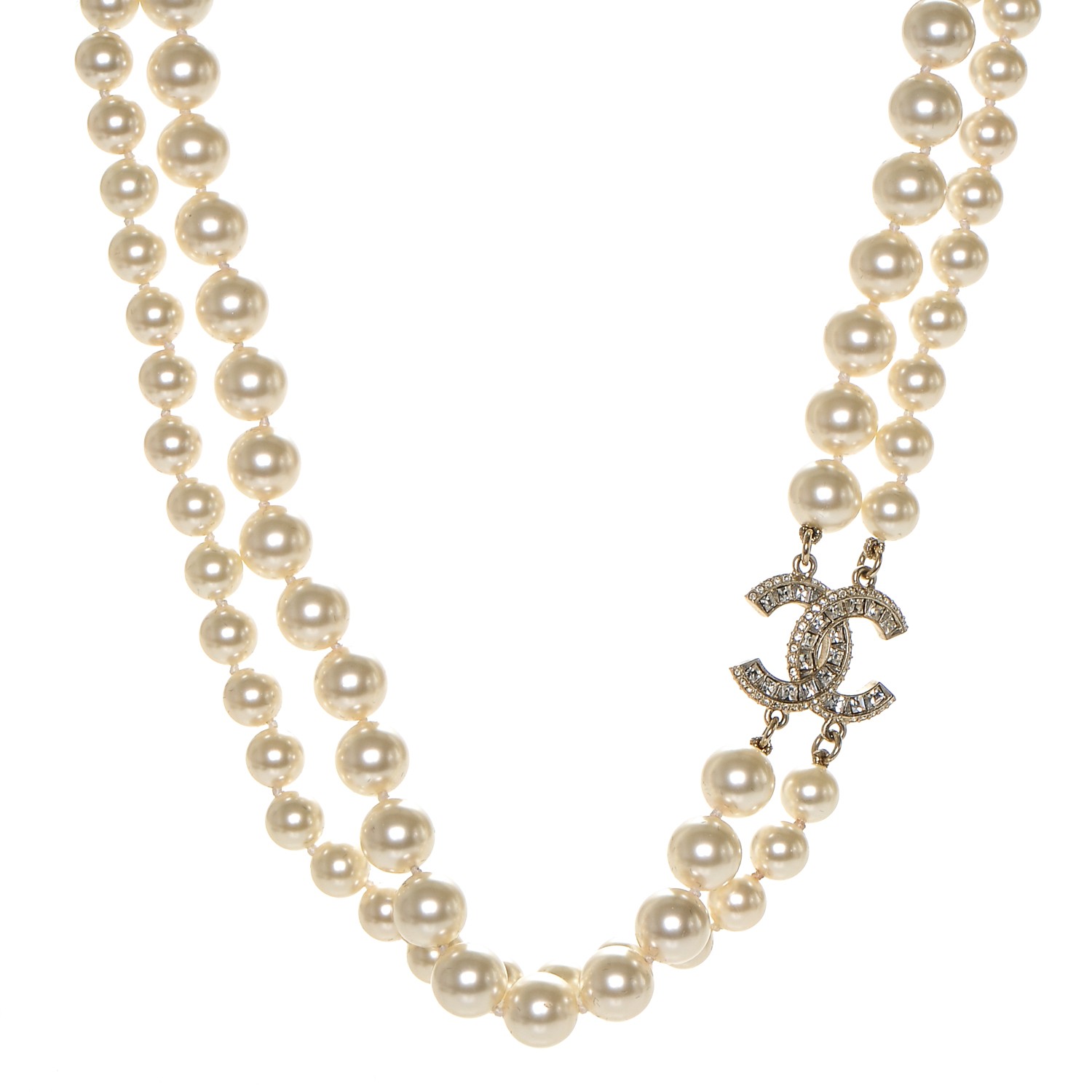 chanel double strand necklace