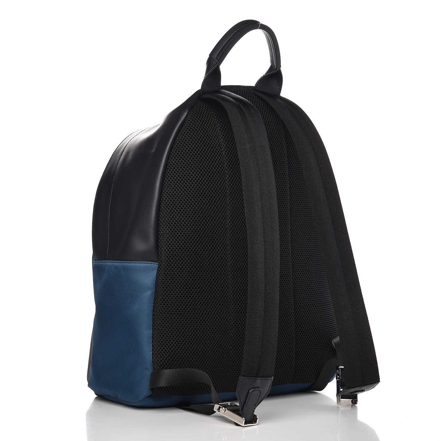FENDI Nylon Vitello Elite Bag Bugs Backpack Marine 258661