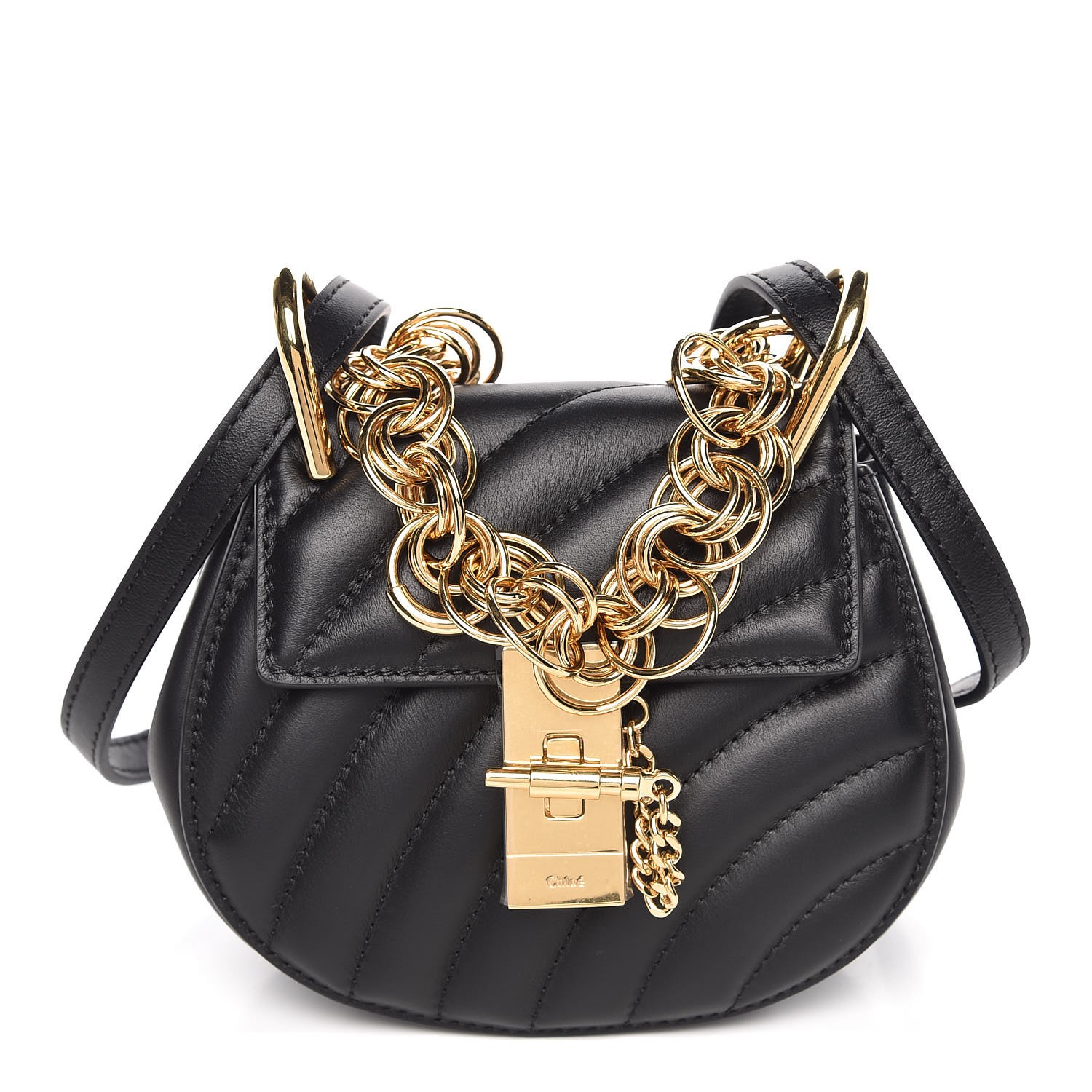 chloe nano drew bijou quilted shoulder bag