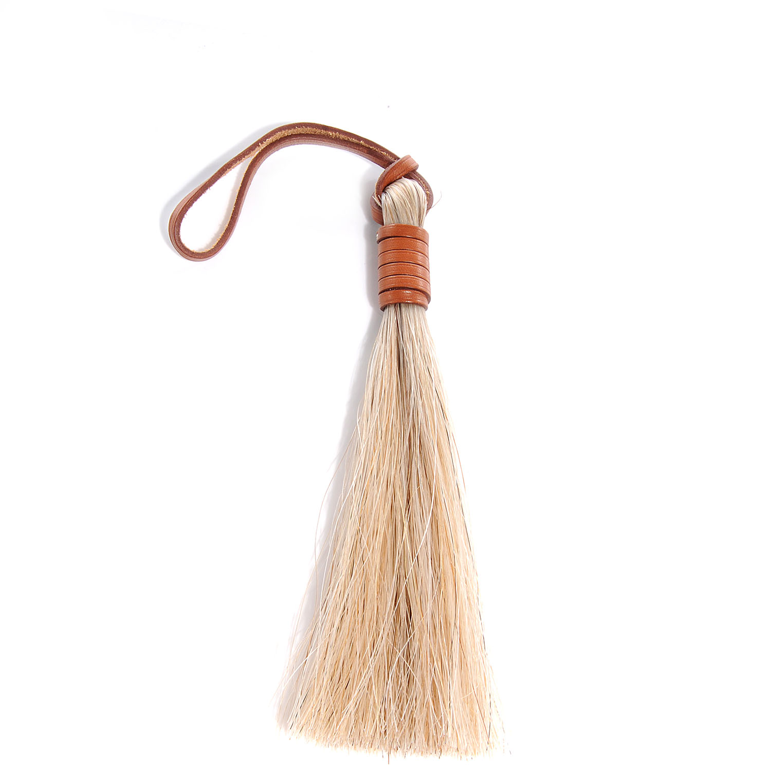 HERMES Horse Hair Natural Barenia Paddock Tassel Bag Charm 61352