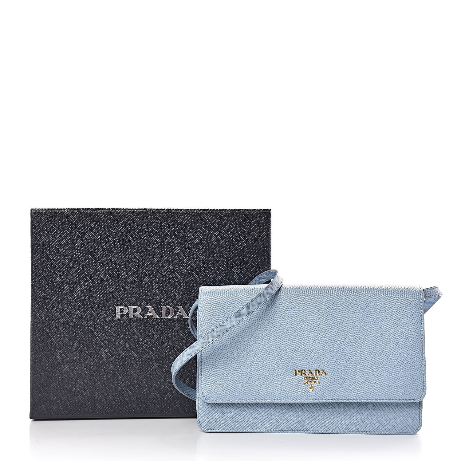 prada saffiano wallet with strap