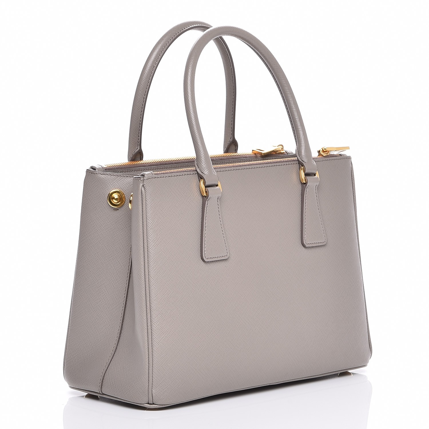 prada saffiano small double tote