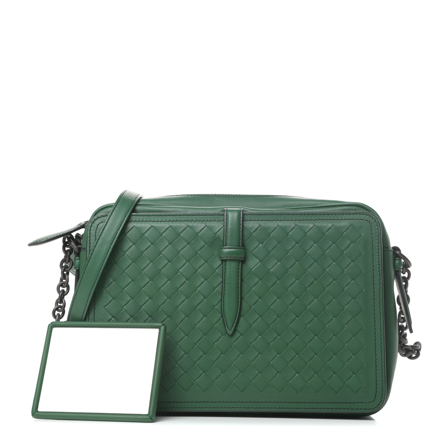 BOTTEGA VENETA Nappa Intrecciato Medium Camera Shoulder Bag Green ...