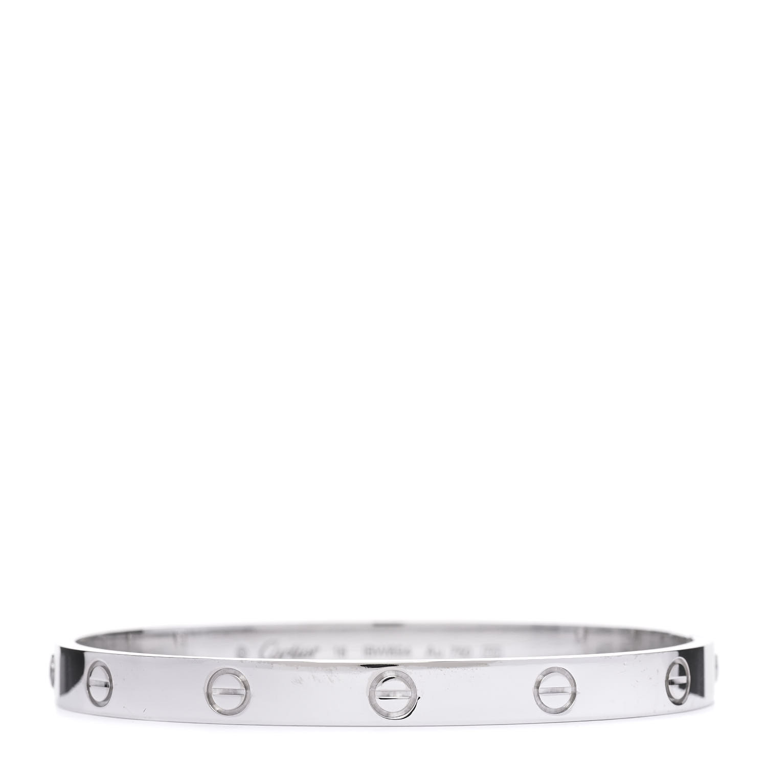 Cartier 18k White Gold Love Bracelet 18 Fashionphile