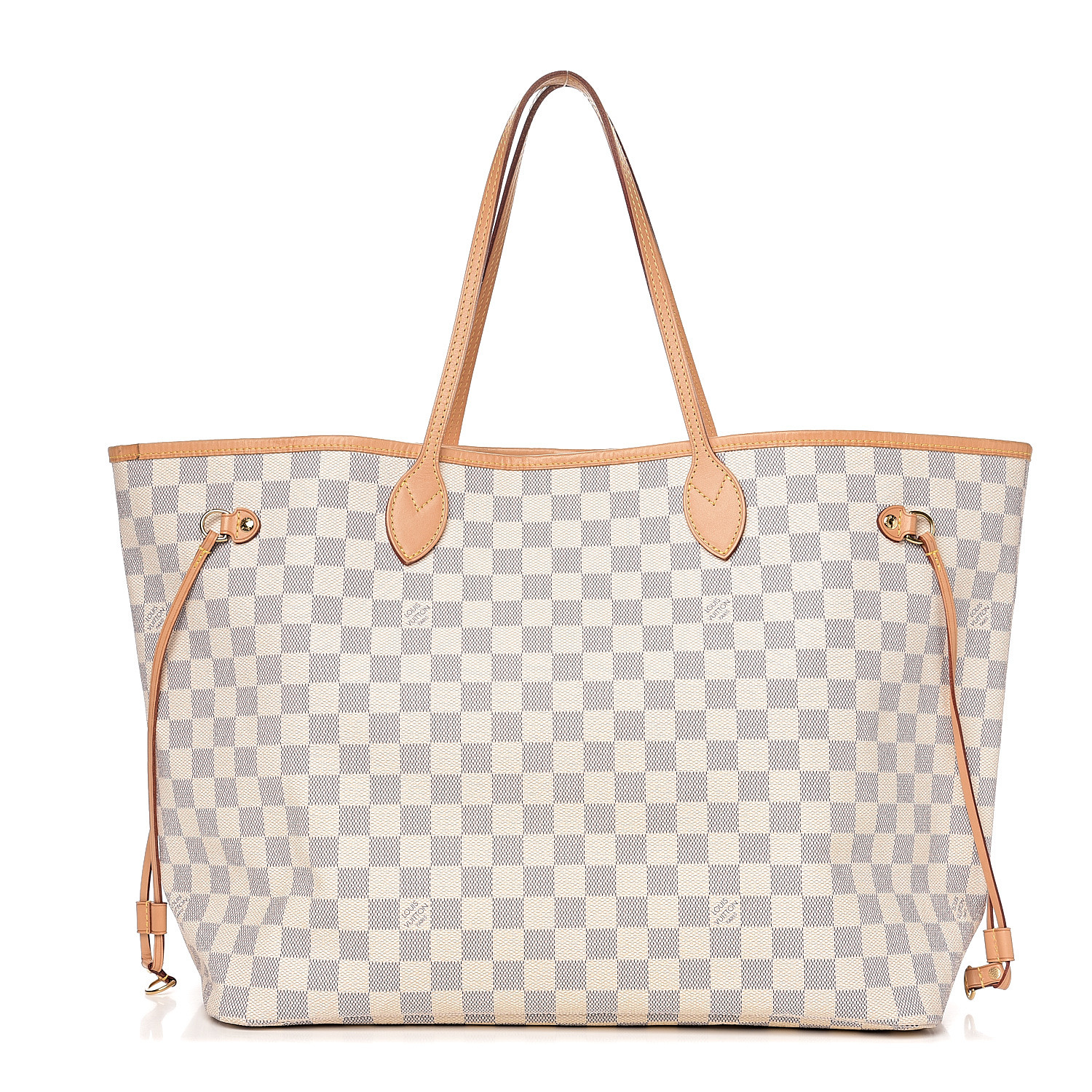 louis vuitton neverfull white and grey