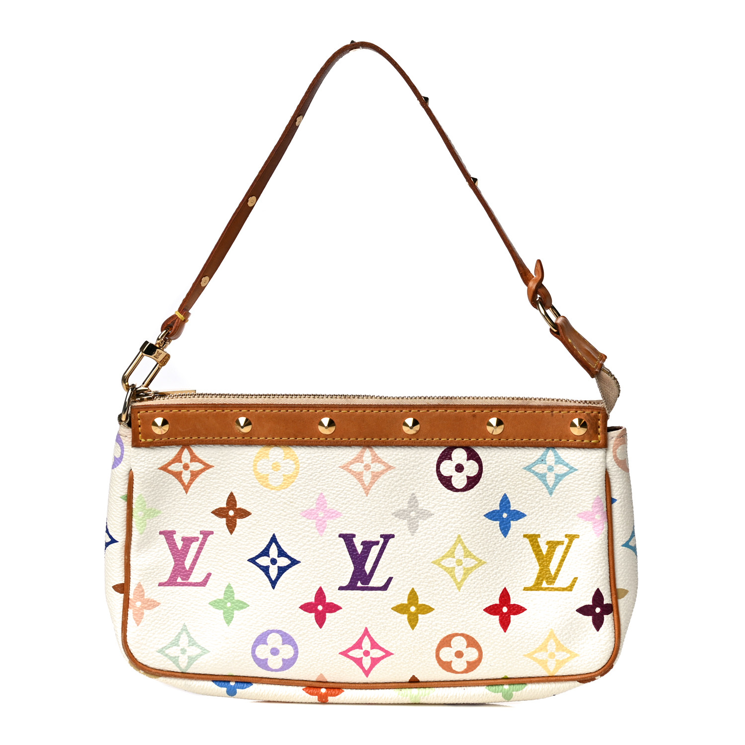 Louis Vuitton Monogram Multicolor Pochette Accessories Wristlet Pouch 861232