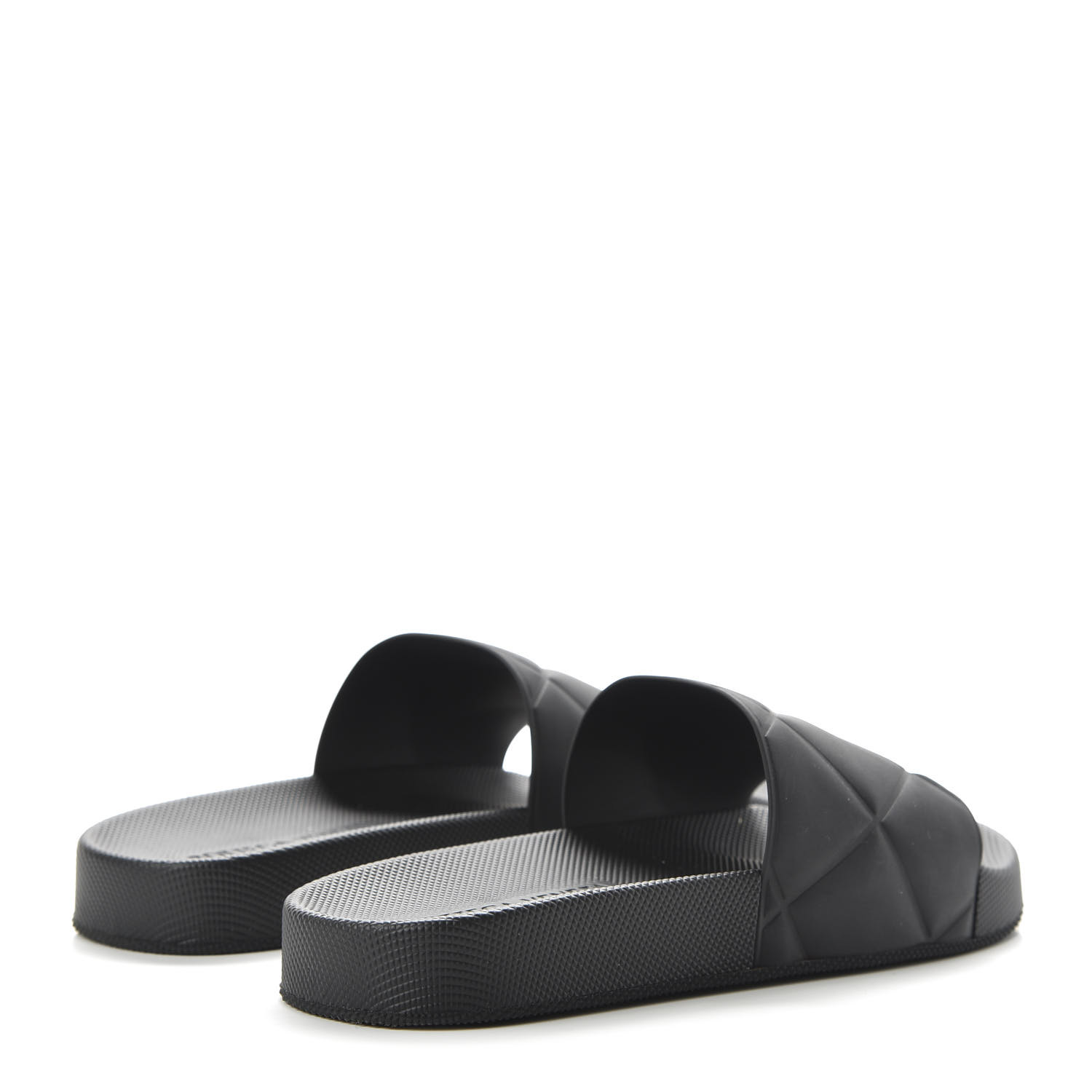 BOTTEGA VENETA Rubber The Slider Sandals 39 Black 654834 | FASHIONPHILE