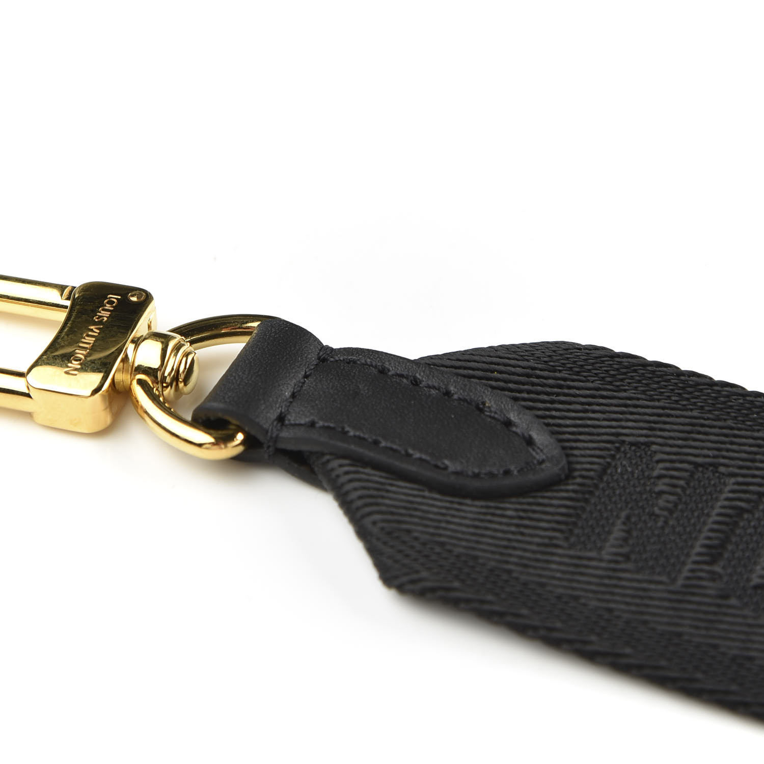 LOUIS VUITTON Nylon Petite Malle Souple Shoulder Strap Black 653547 ...