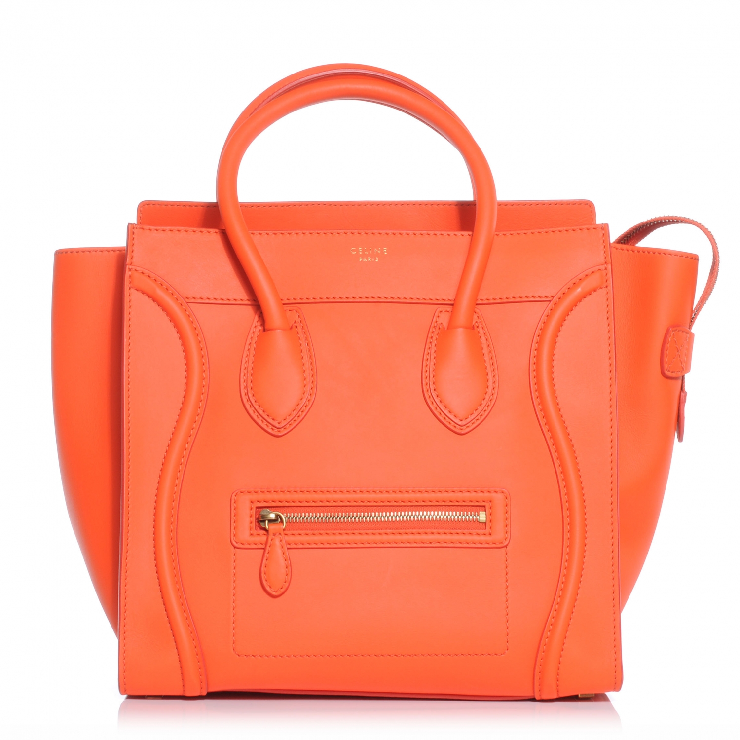 celine orange luggage bag