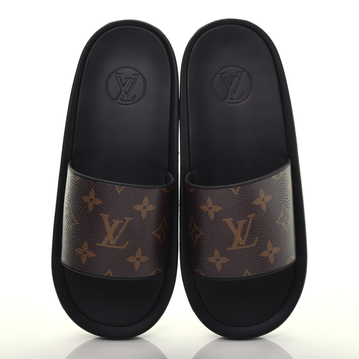 LOUIS VUITTON Monogram Sunbath Slide Sandals 36 732818 | FASHIONPHILE