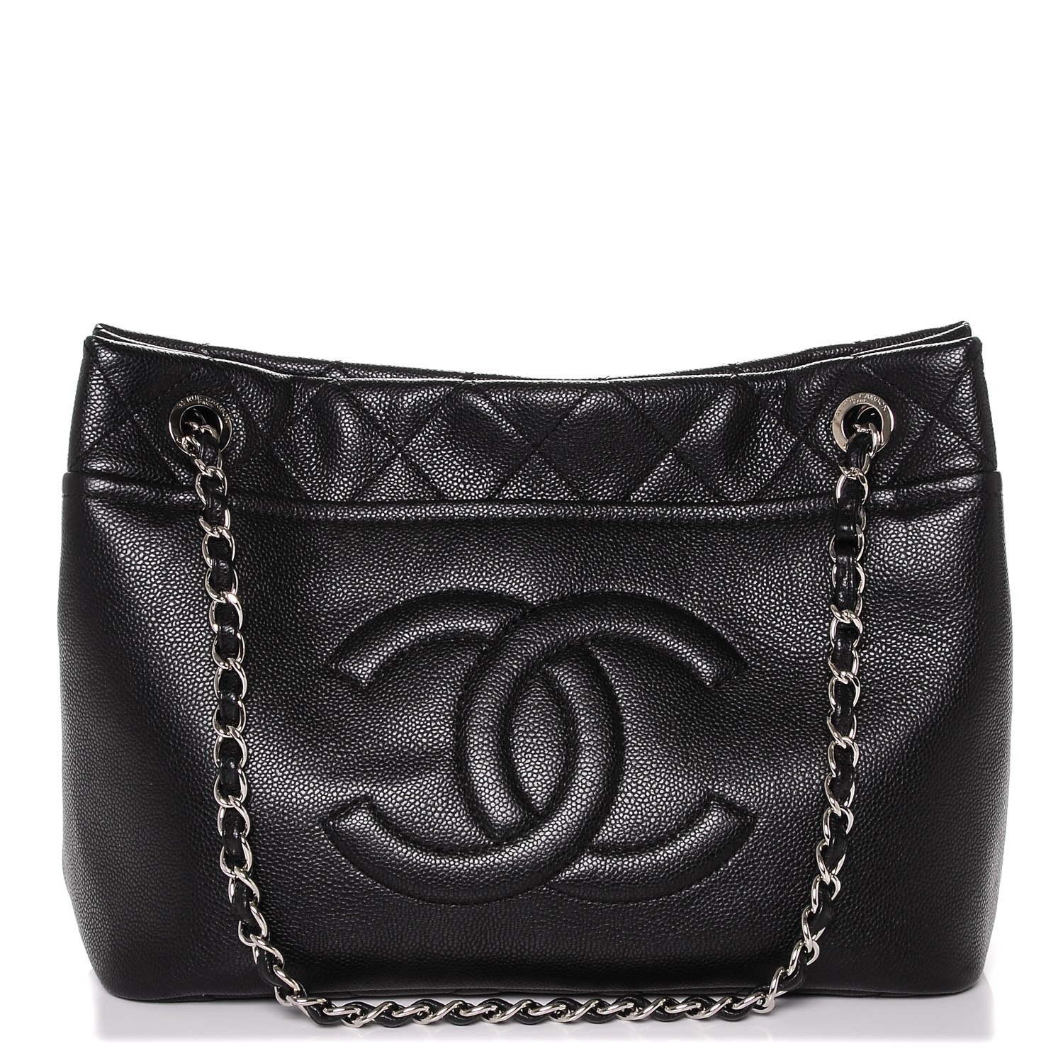 CHANEL Caviar Timeless CC Soft Tote Black 190950