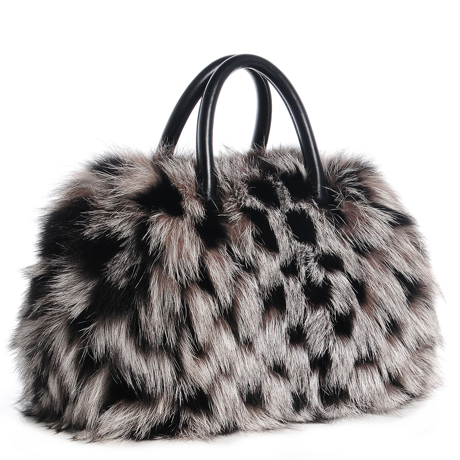 LOUIS VUITTON Fox Fur Damier Clair-Obscur Speedy Black 75093 | FASHIONPHILE