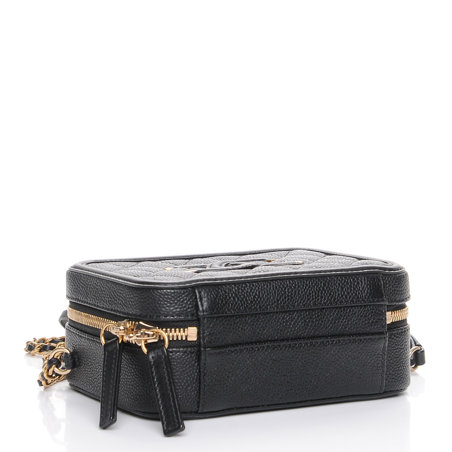 chanel caviar quilted small cc filigree vanity case