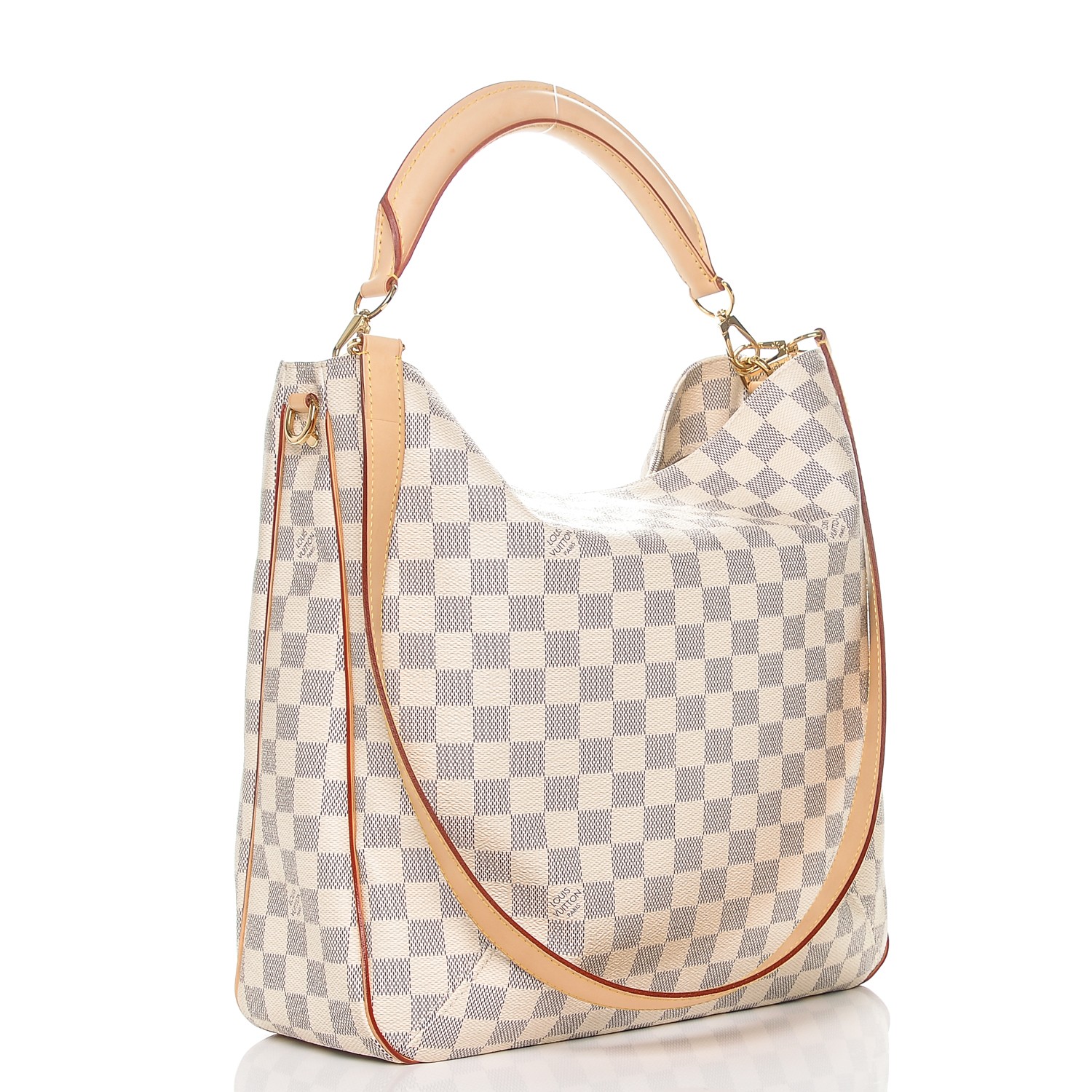 Used Louis Vuitton N41216 Damier Azur Soffi White Canvas Shoulder Bags Ghw  AUTHE