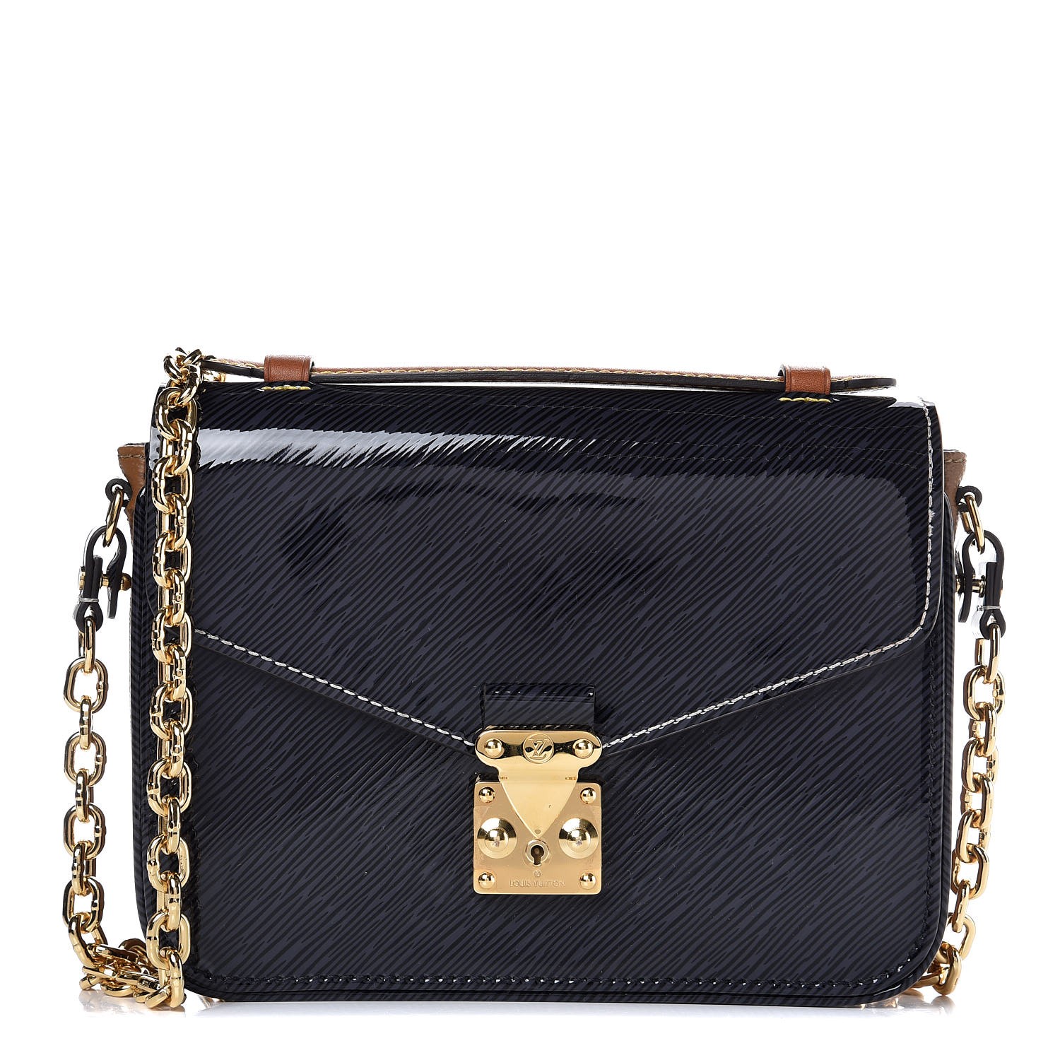 louis vuitton black shiny purse