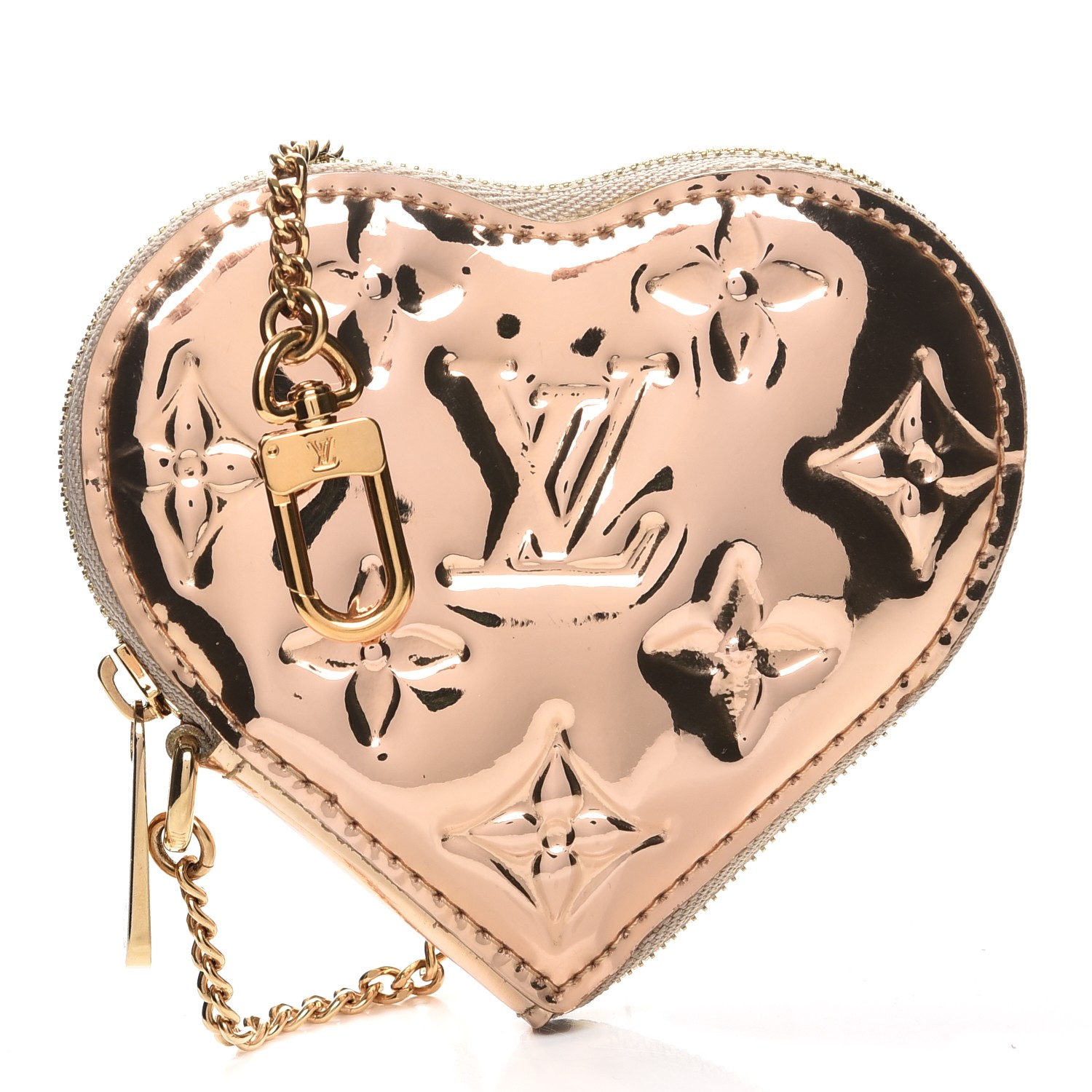 Permanent emne Robust LOUIS VUITTON Monogram Miroir Heart Coin Purse Gold 225950 | FASHIONPHILE