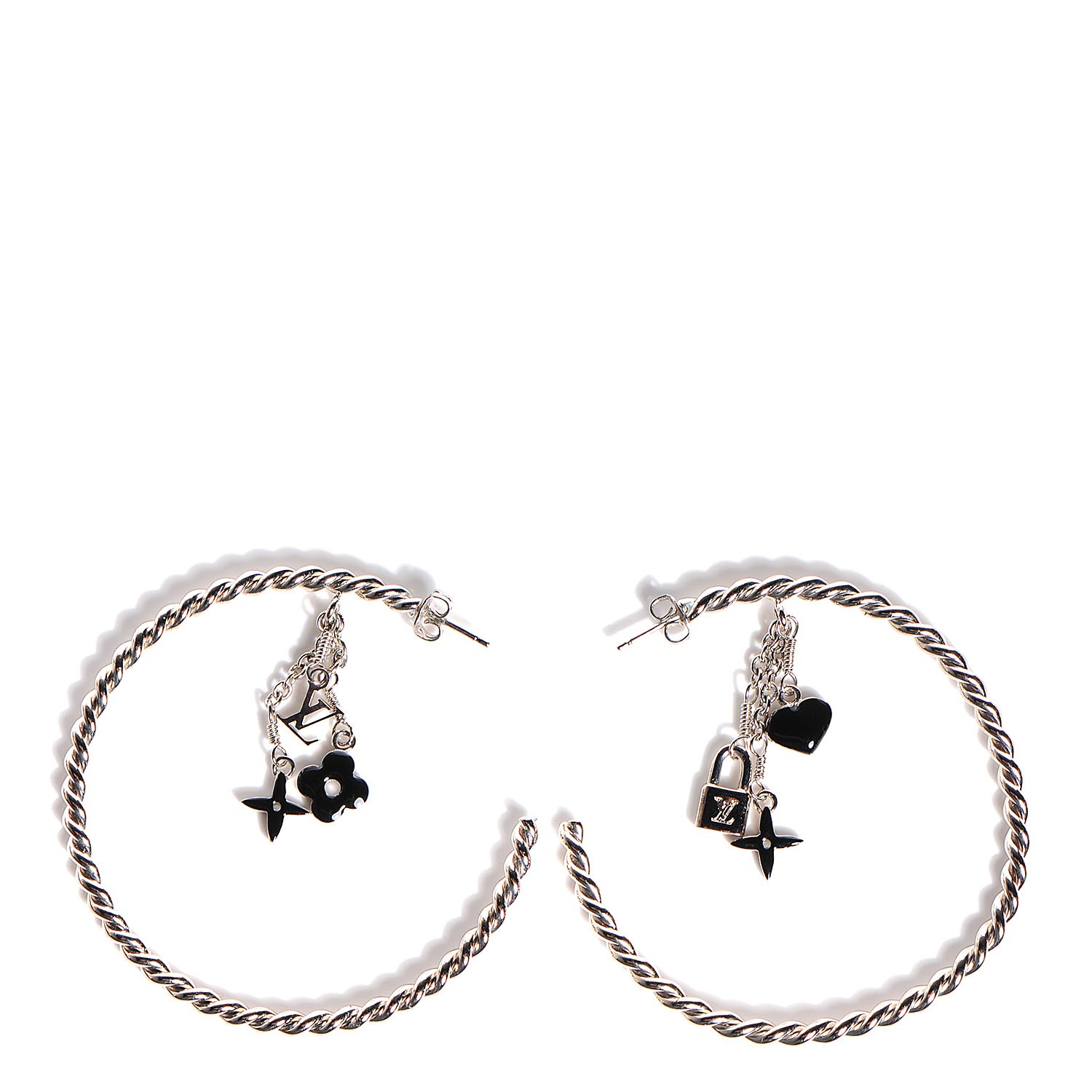 Louis Vuitton Hoop Silver Earrings For Men