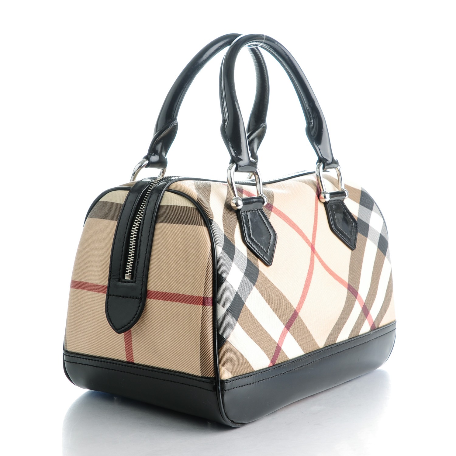 BURBERRY Nova Check Bowling Bag Black 155109