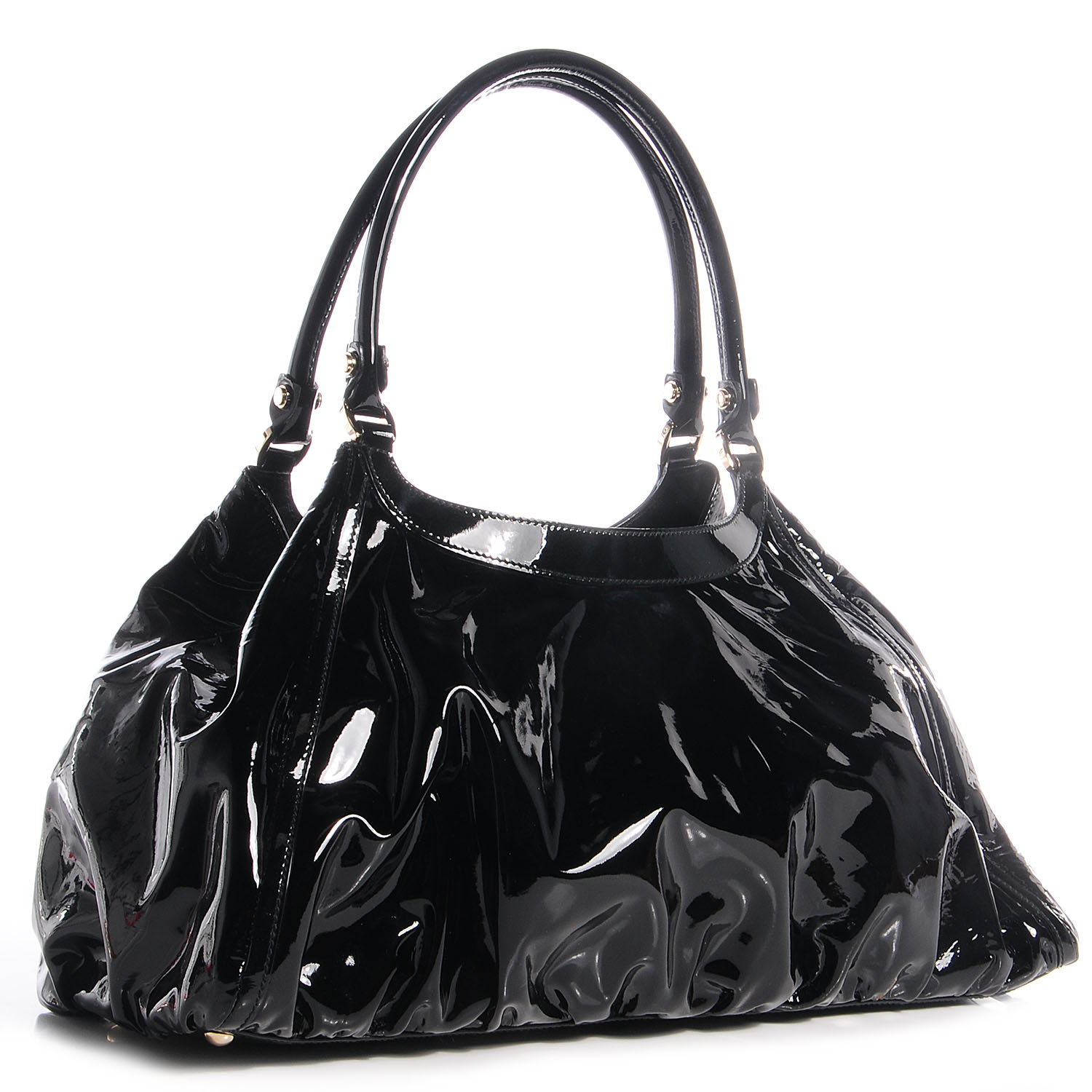 gucci patent leather shoulder bag