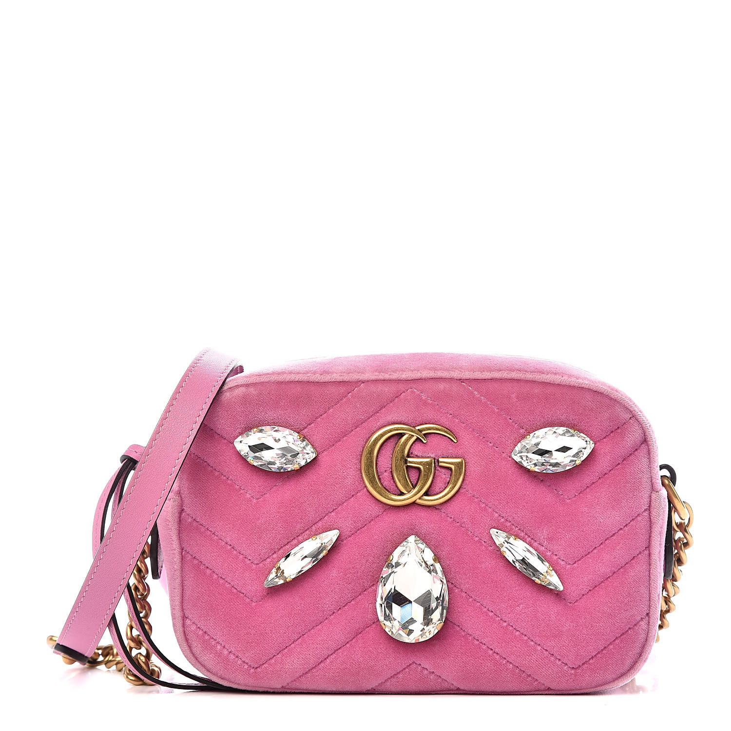 gucci velvet bag pink