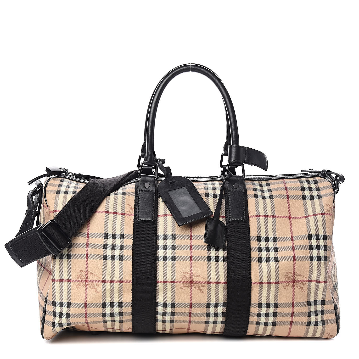 burberry black duffle bag