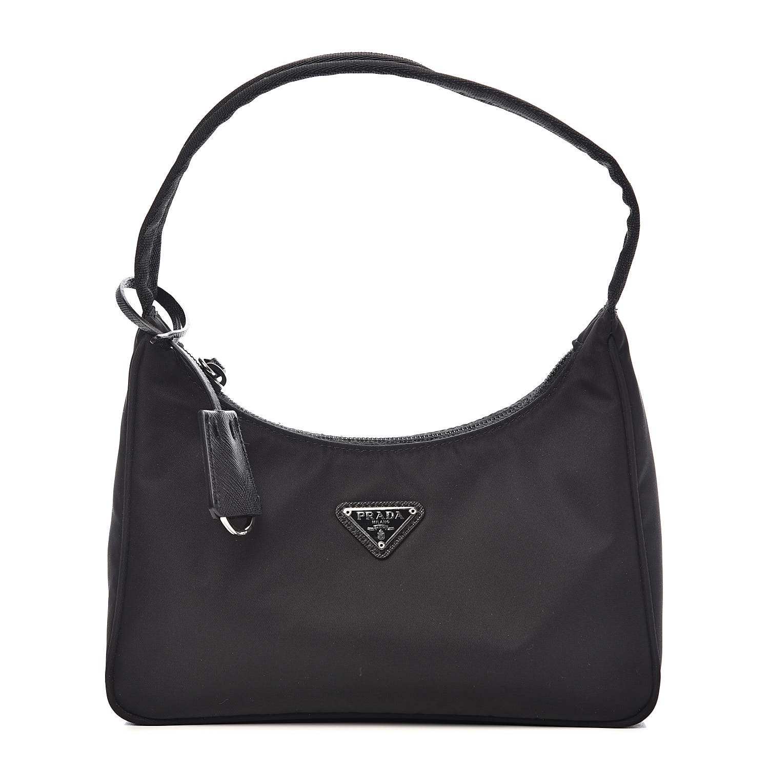 PRADA Tessuto Nylon Mini Re-Edition 2000 Shoulder Bag Black 523045