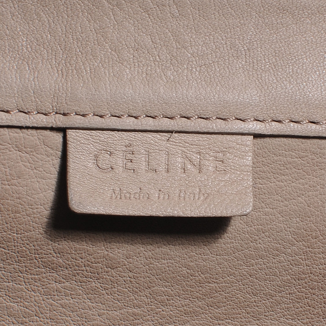 CELINE Leather Large Horizontal Phantom Cabas Taupe 50419