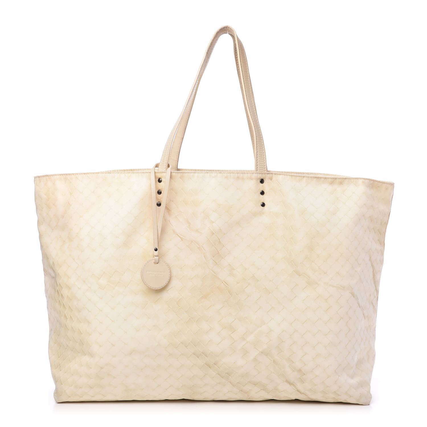 BOTTEGA VENETA Nylon Large Intrecciolusion Tote Bianca 722635 ...