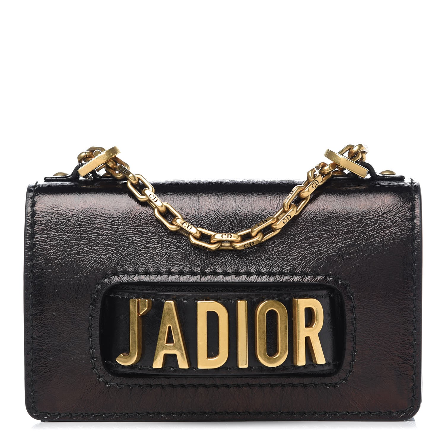 DIOR Calfskin J'Adior Chain Flap Bag Black 317642