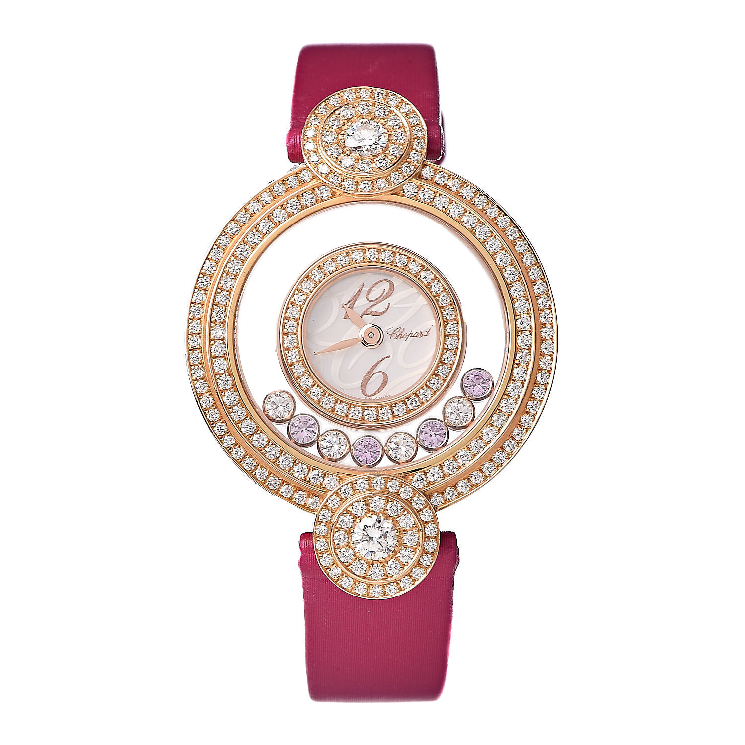 chopard pink diamond watch